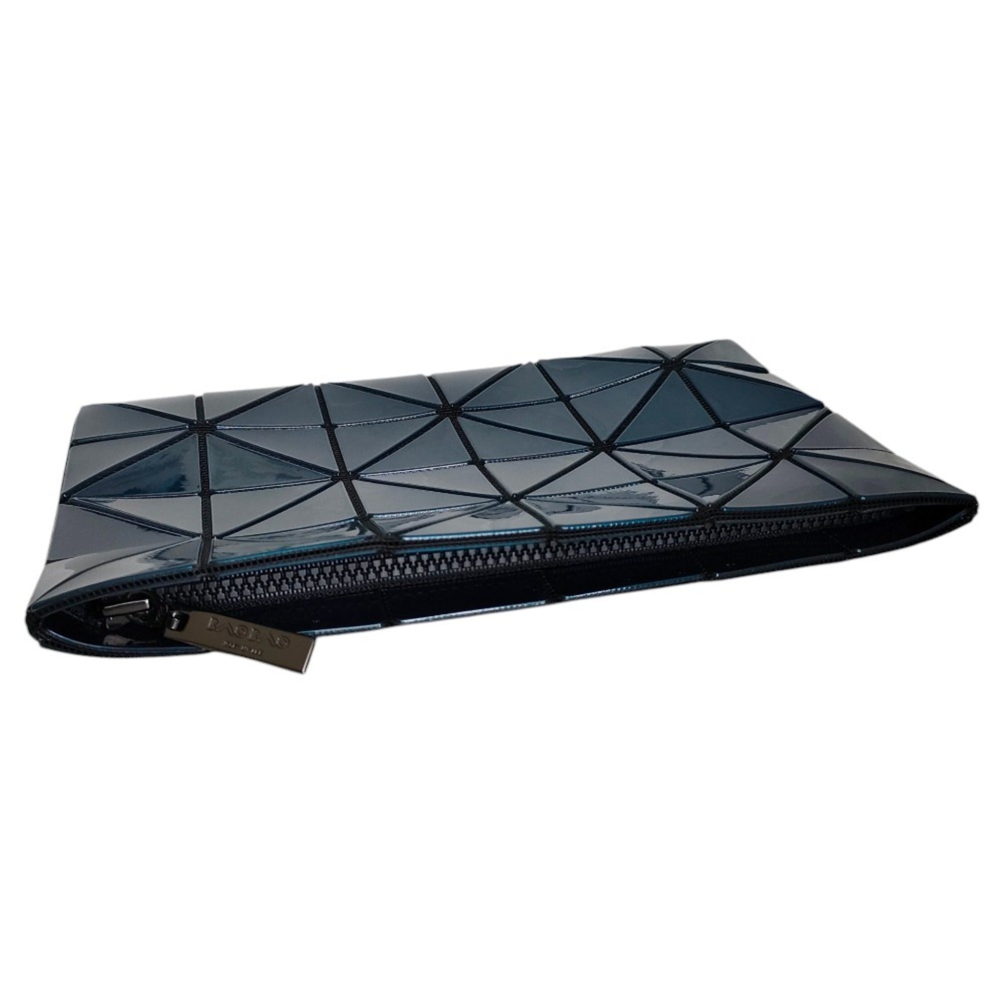 Bao Bao Issey Miyake Metallic Blue Polyvinyl Polyester Nylon Clutch Bag Pouch (Pre-Owned)