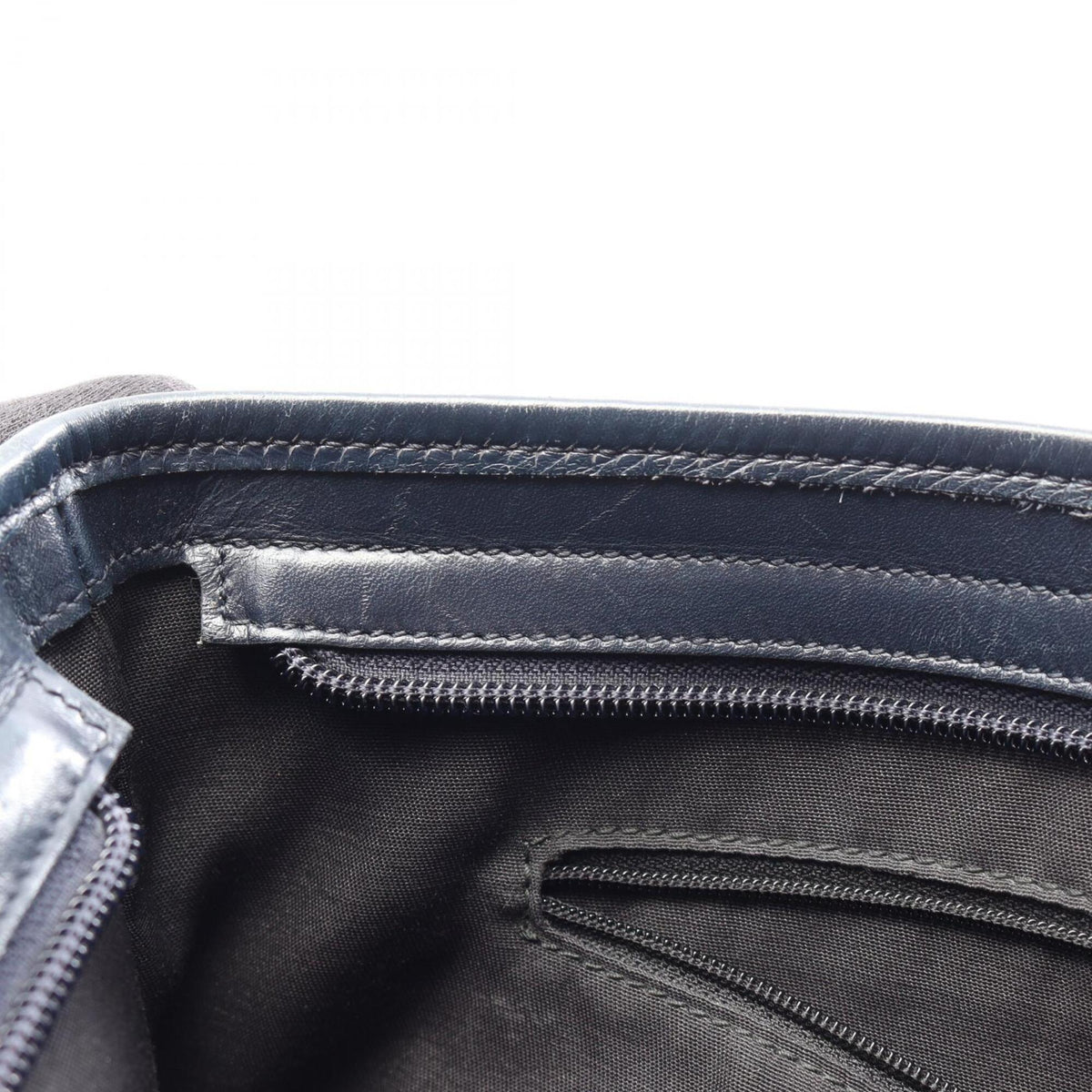 Gucci Beige Navy Pvc Leather Handbag Shoulder Bag (Pre-Owned)