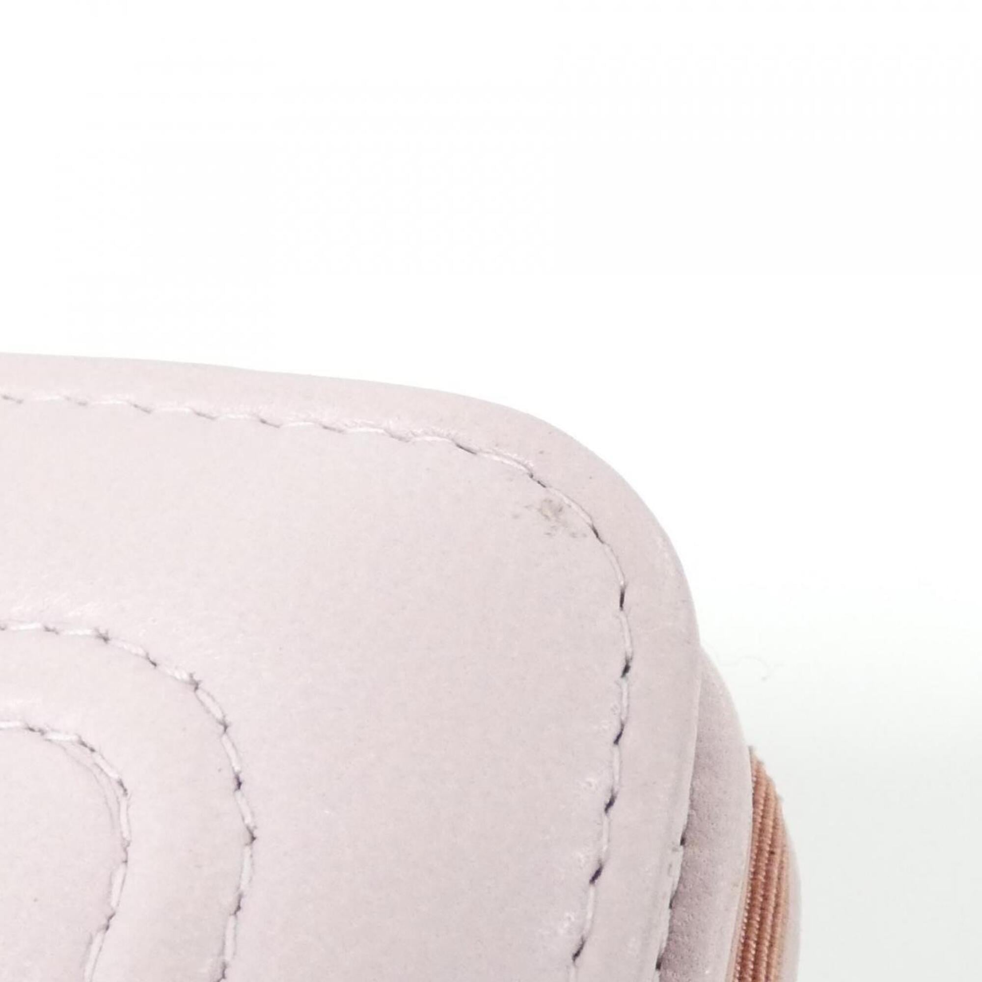 Chanel Pink Leather Chain/Shoulder Wallet (Pre-Owned)