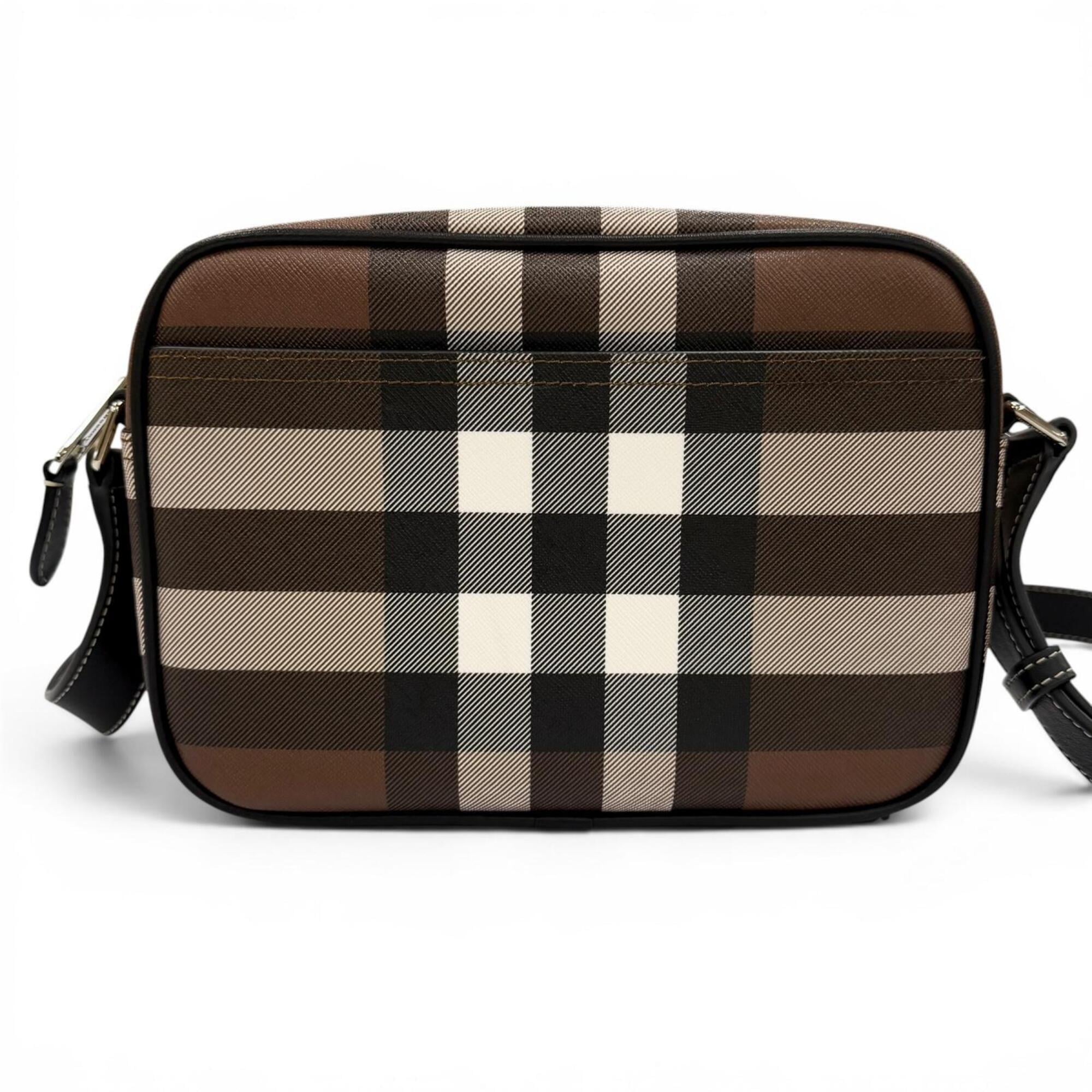Burberry Brown Elastane Cotton Leather Polyester Shoulder Bag (Pre-Owned)