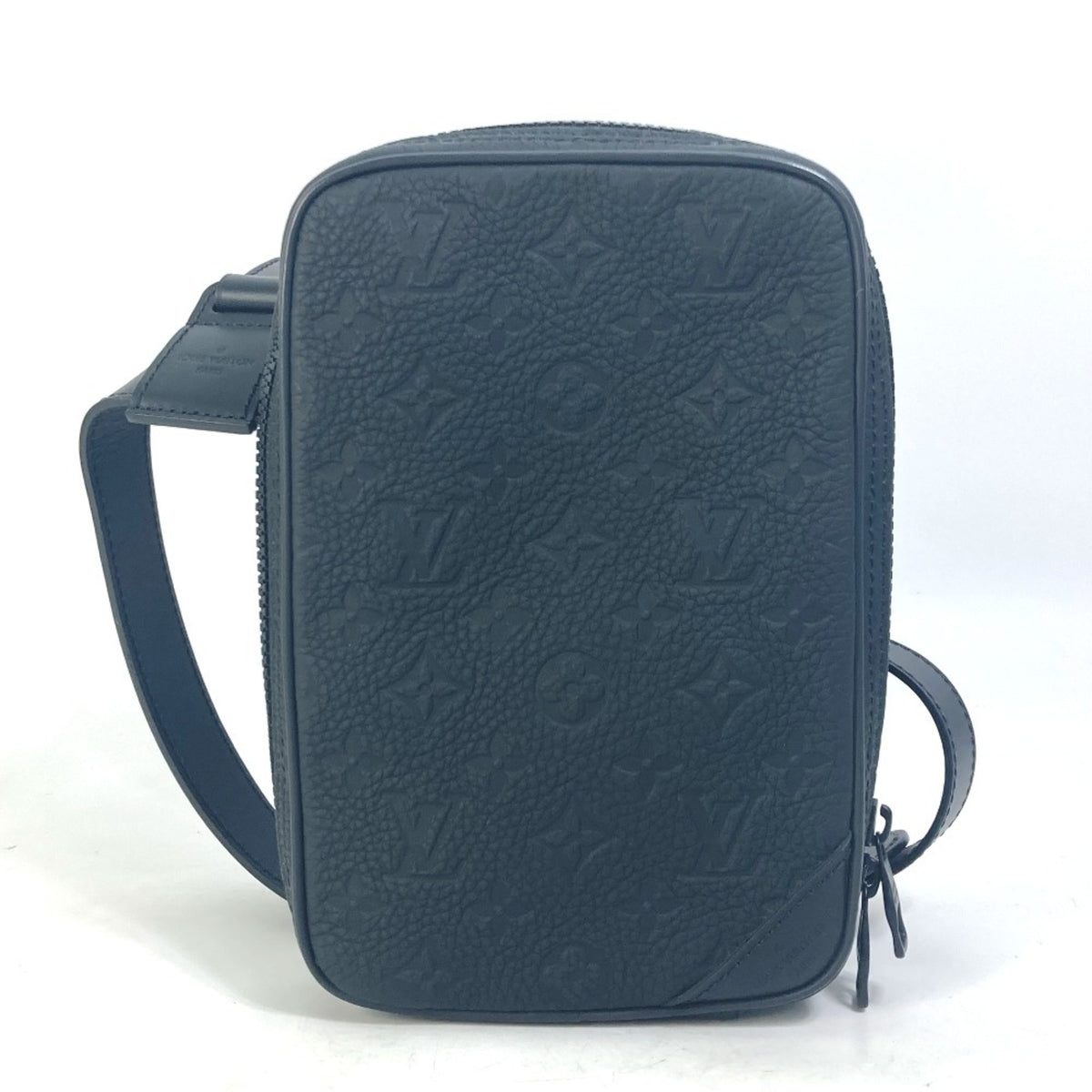 Louis Vuitton Black Orange Leather Shoulder Bag Sling Bag (Pre-Owned)