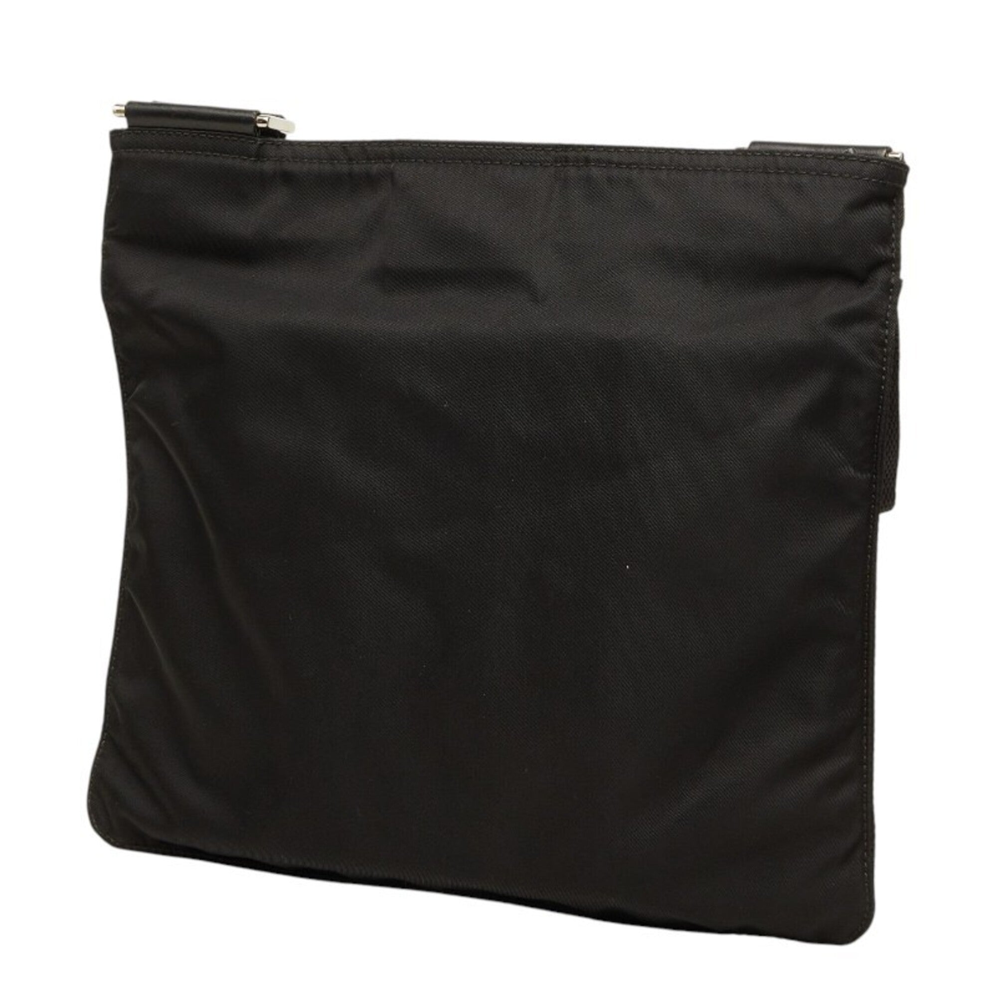 Prada Black Nylon Leather Shoulder Bag (Pre-Owned)