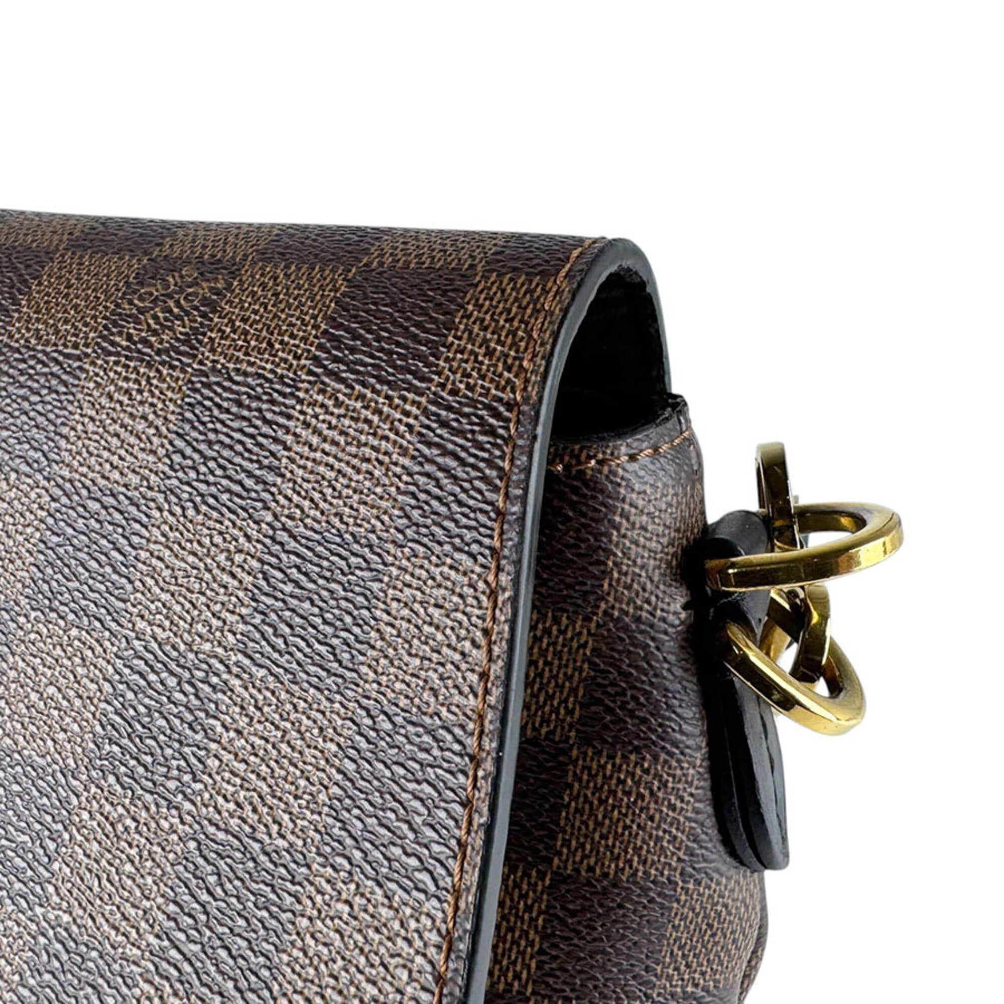 Louis Vuitton Damier Canvas Ebene Damier Canvas Shoulder Bag (Pre-Owned)
