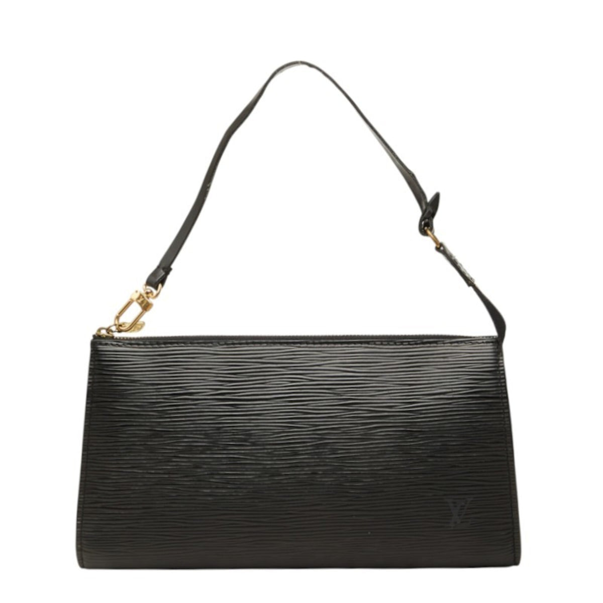 Louis Vuitton Black Noir Leather Handbag Pouch (Pre-Owned)