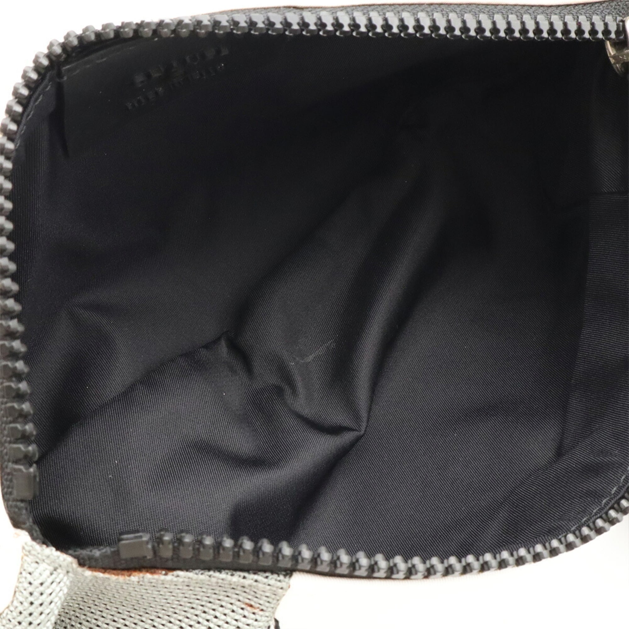 Chanel Gray Ivory Nylon Pouch Sling Bag (Pre-Owned)