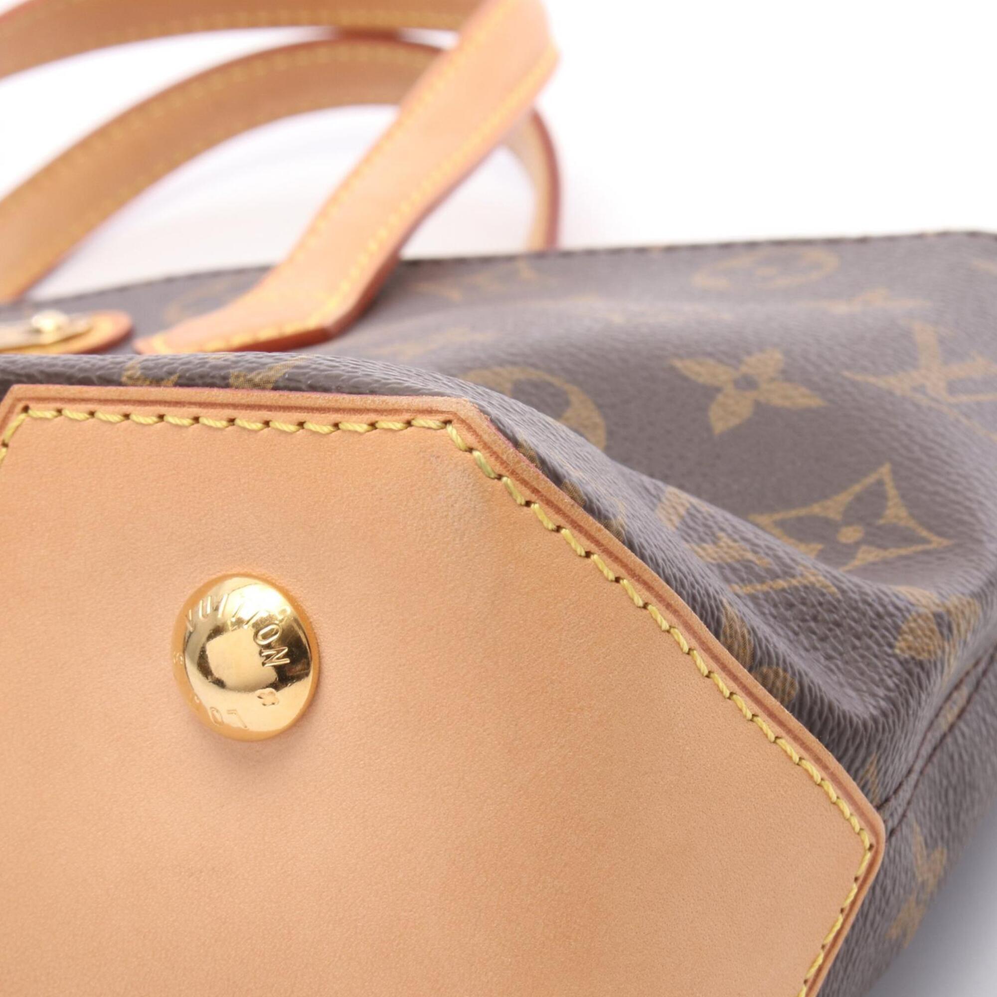 Louis Vuitton Brown Monogram Coated Canvas Leather Handbag (Pre-Owned)