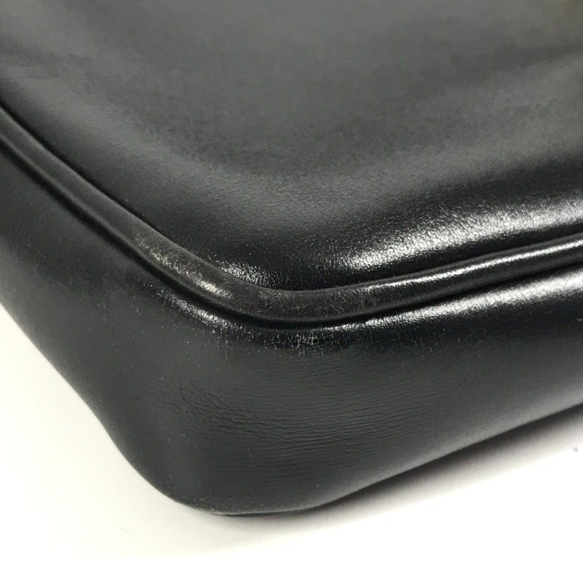 Gucci Black Leather Pochette Shoulder Bag (Pre-Owned)