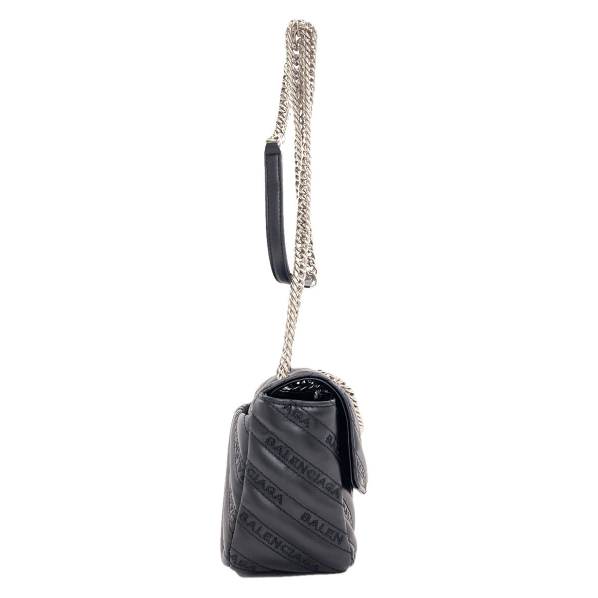 Balenciaga Black Leather Shoulder Bag (Pre-Owned)