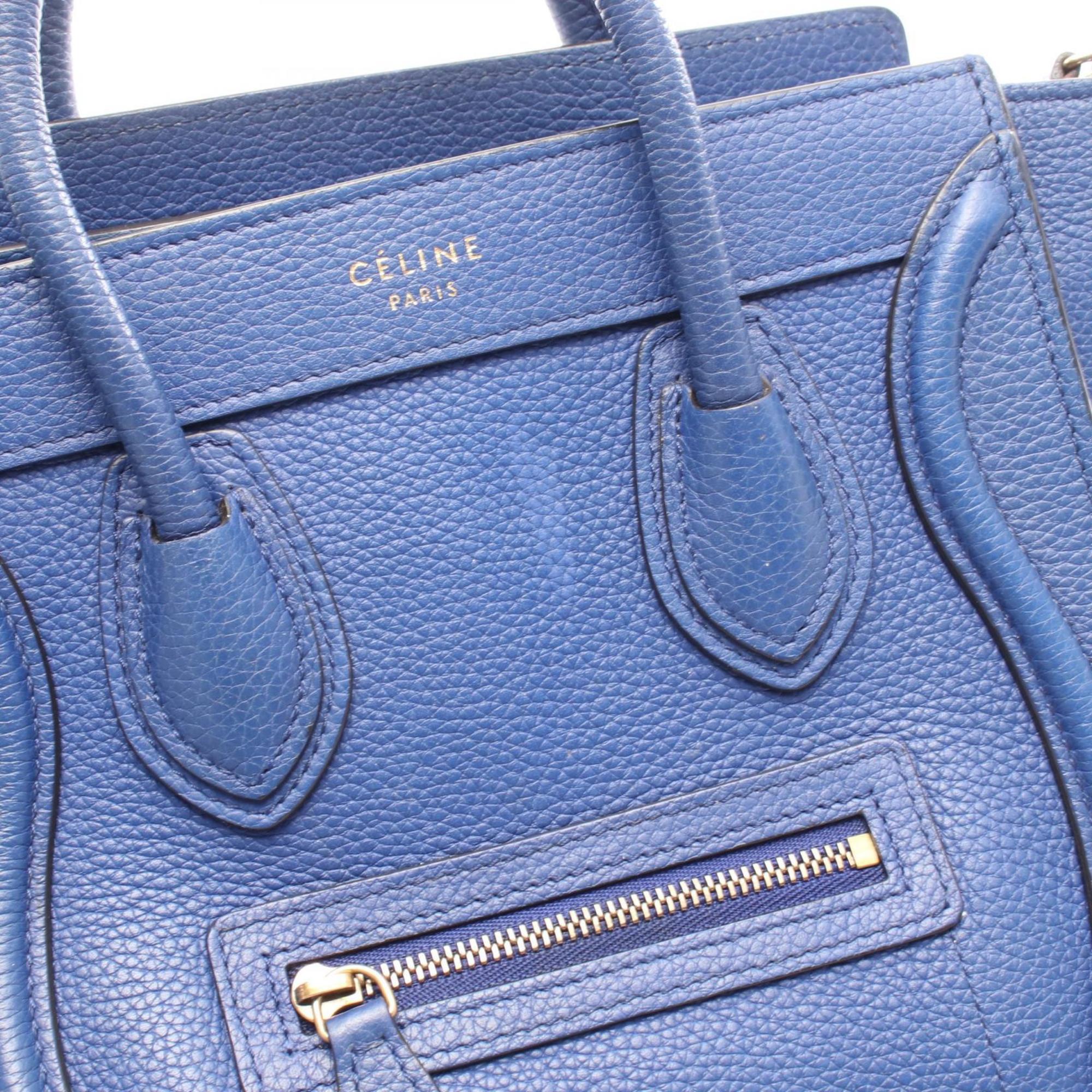 Celine Blue Leather Handbag (Pre-Owned)