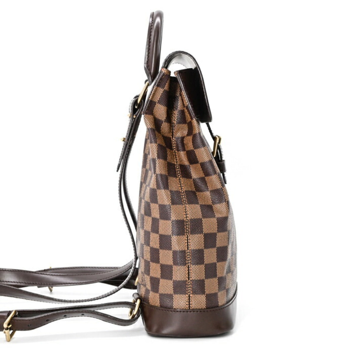 Louis Vuitton Brown Damier Canvas Damier Graphite Leather Backpack (Pre-Owned)