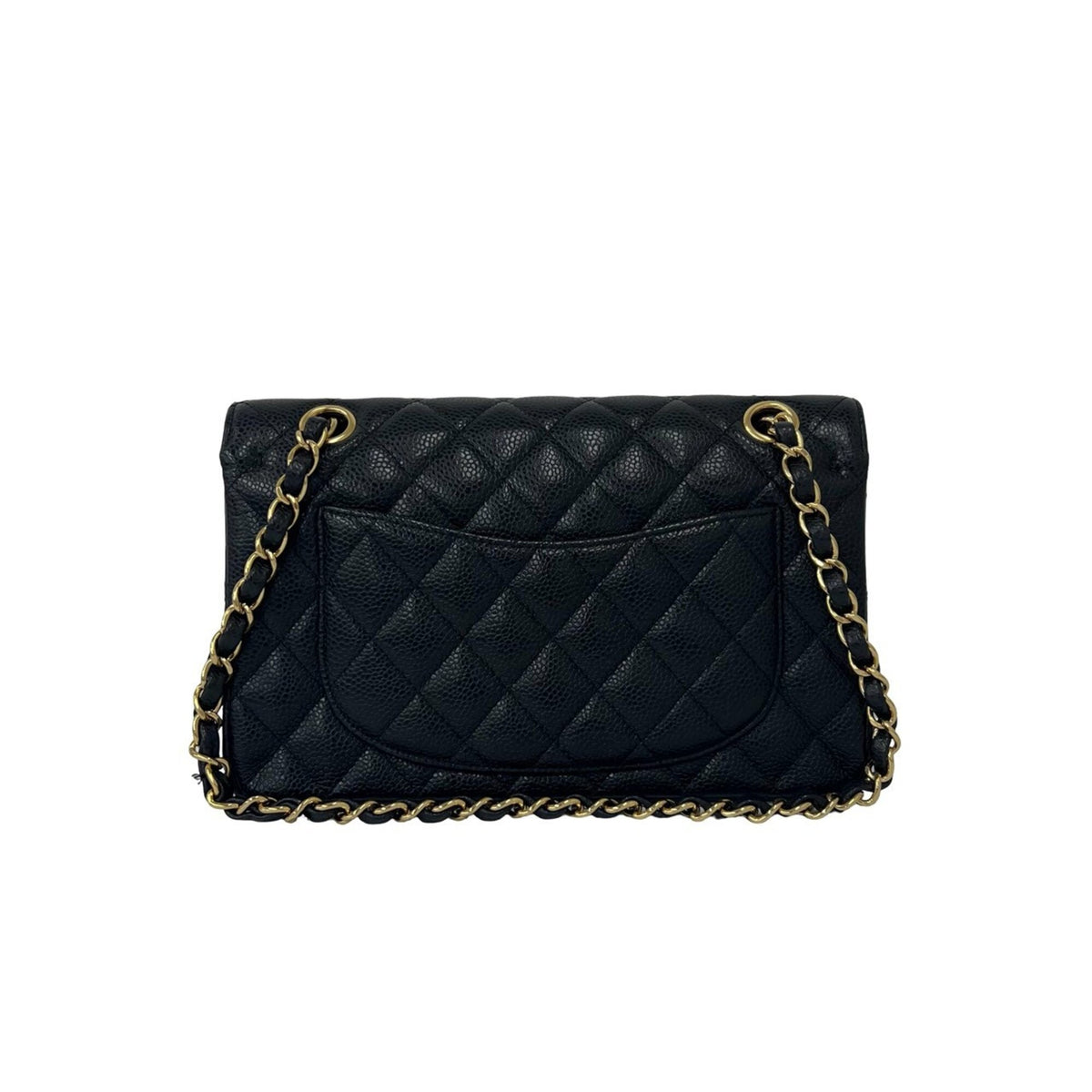 Chanel Black Grained Calfskin Shoulder Bag (Pre-Owned)