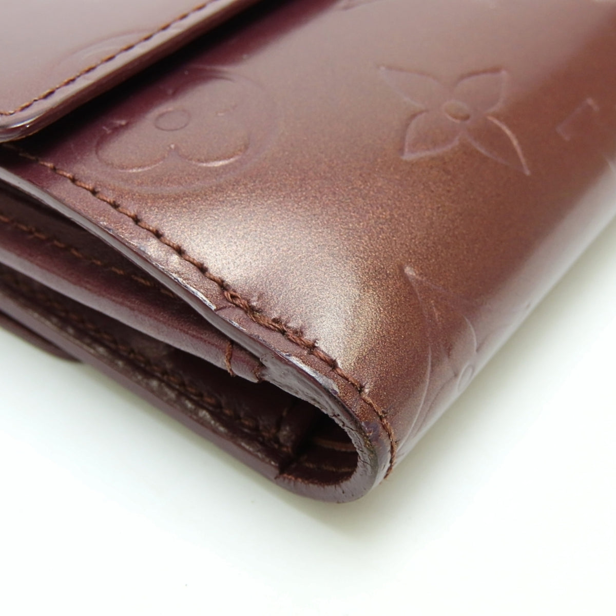 Louis Vuitton Bordeaux Violet Monogram Mat Wallet (Tri-Fold) (Pre-Owned)