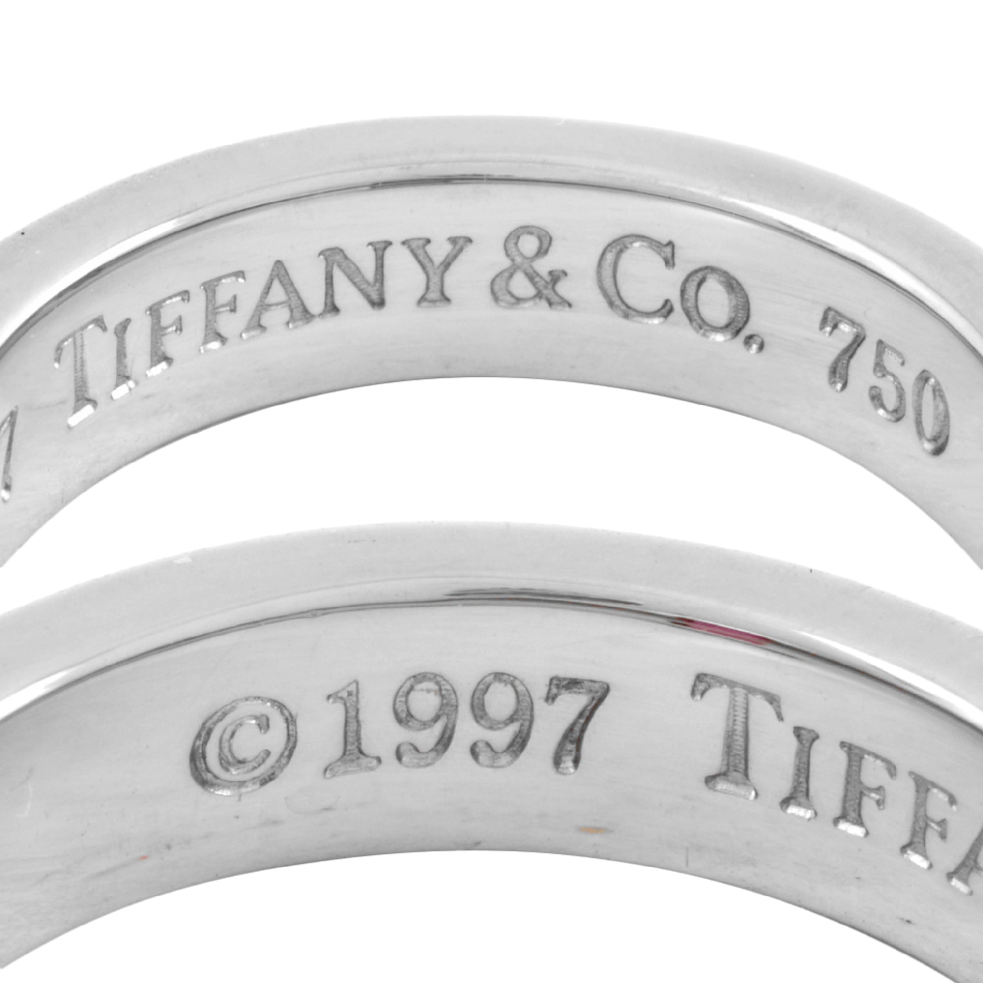 Tiffany White Gold (18K) Band Ring (Pre-Owned)