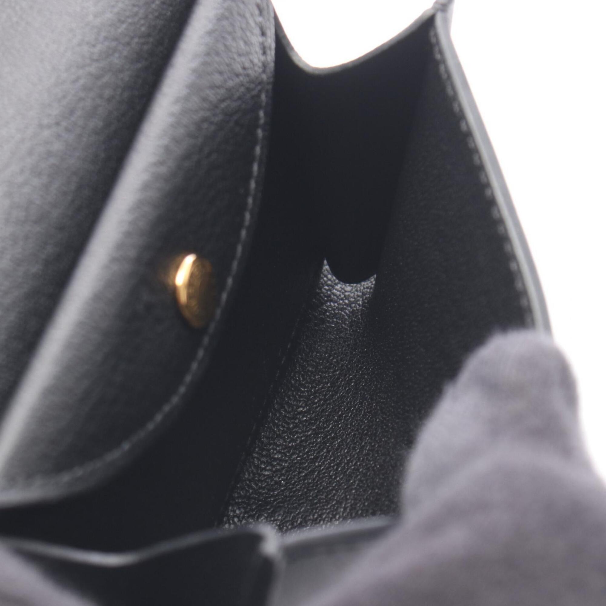 Hermes Black Swift Leather Leather Coin Purse/Coin Case (Pre-Owned)