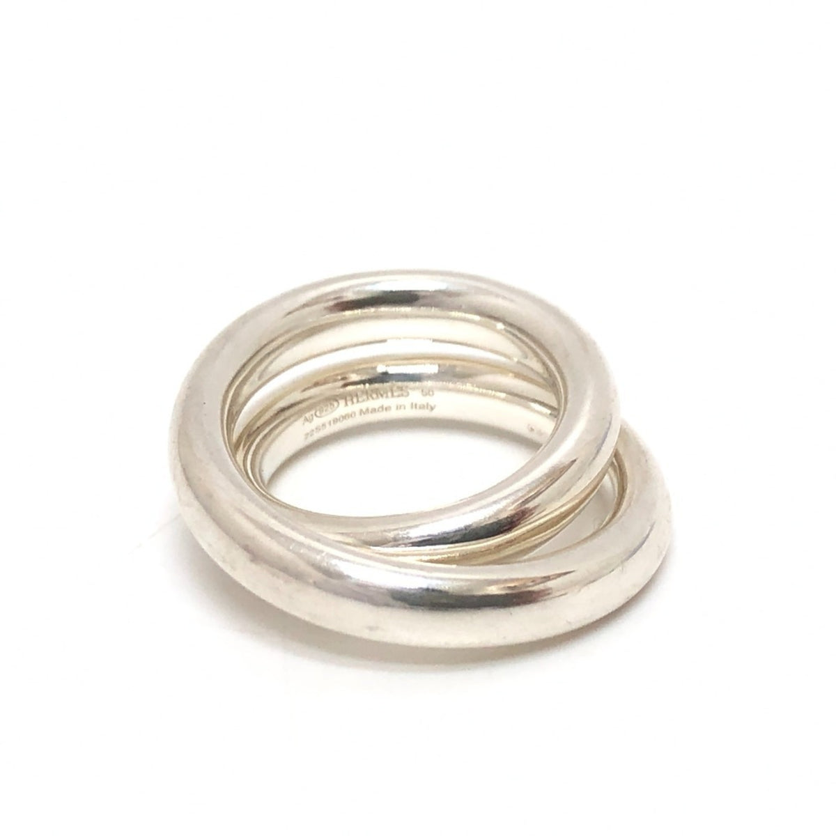 Hermes Silver Silver 925 Band Ring (Pre-Owned)