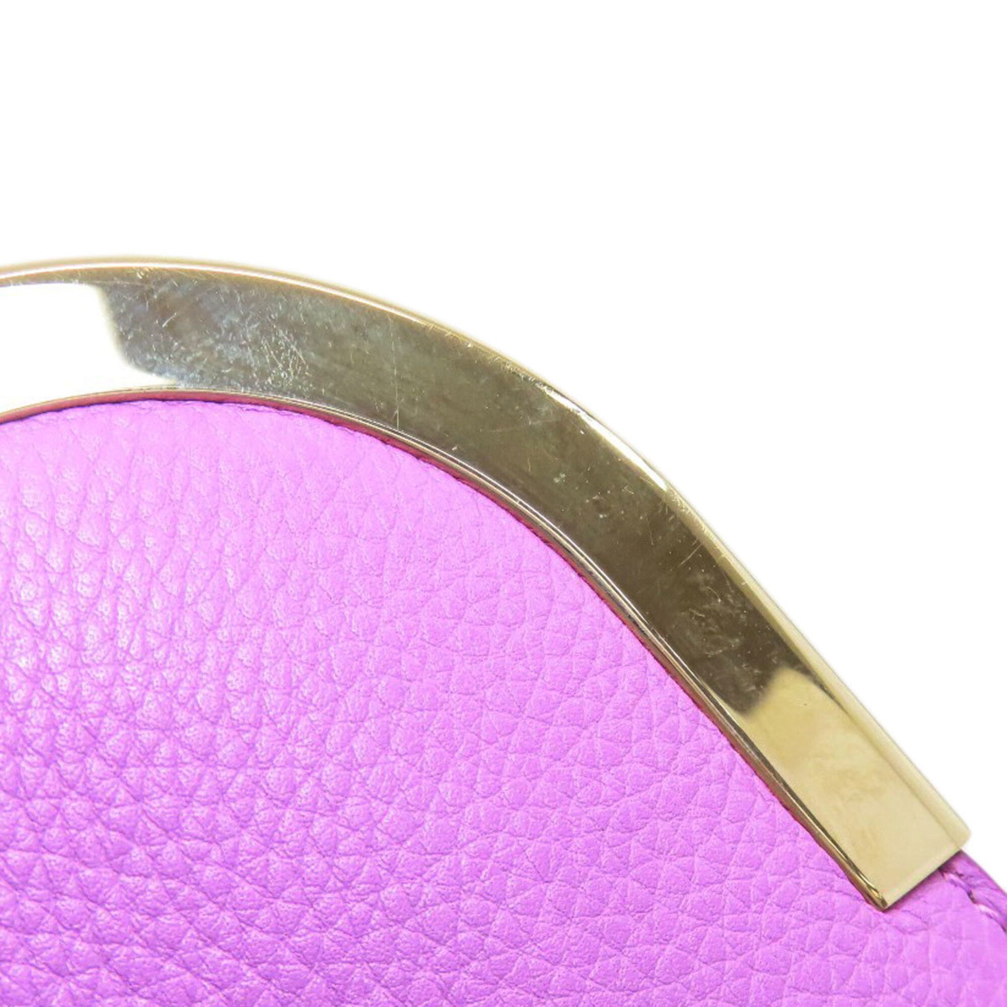 Bvlgari Pink Purple Leather Tote Bag (Pre-Owned)