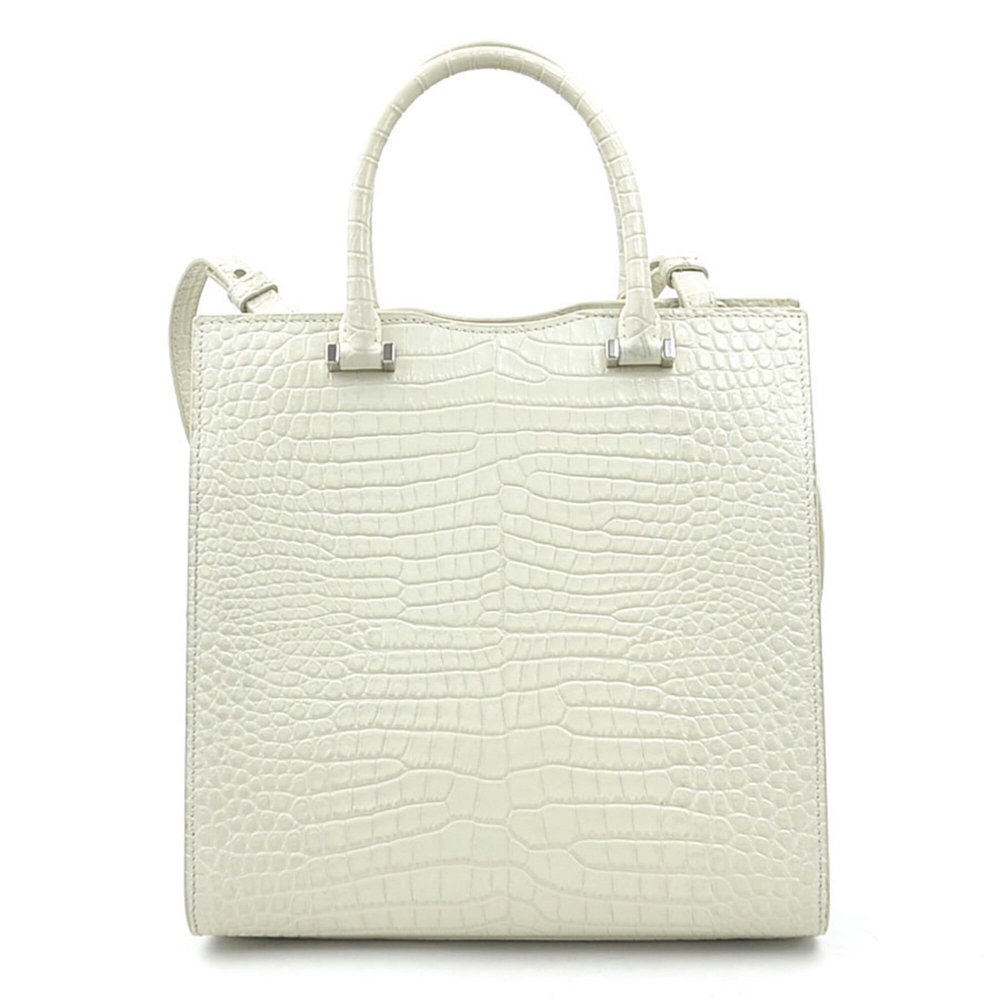 Saint Laurent Ivory Leather Handbag Pouch Shoulder Bag (Pre-Owned)