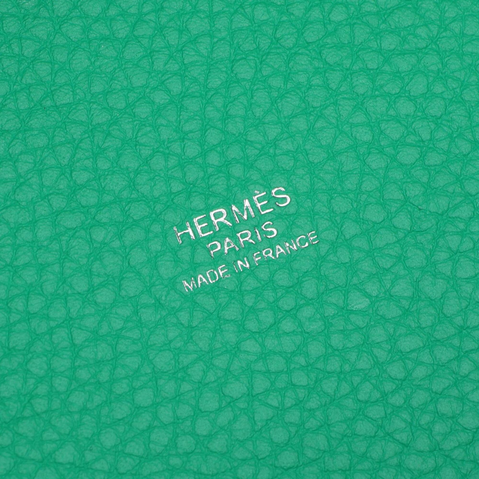 Hermes Green Taurillon Clemence Leather Swift Leather Handbag (Pre-Owned)