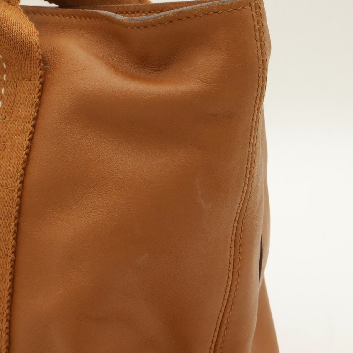 Hermes Brown Veau Derma Shoulder Bag Tote Bag (Pre-Owned)