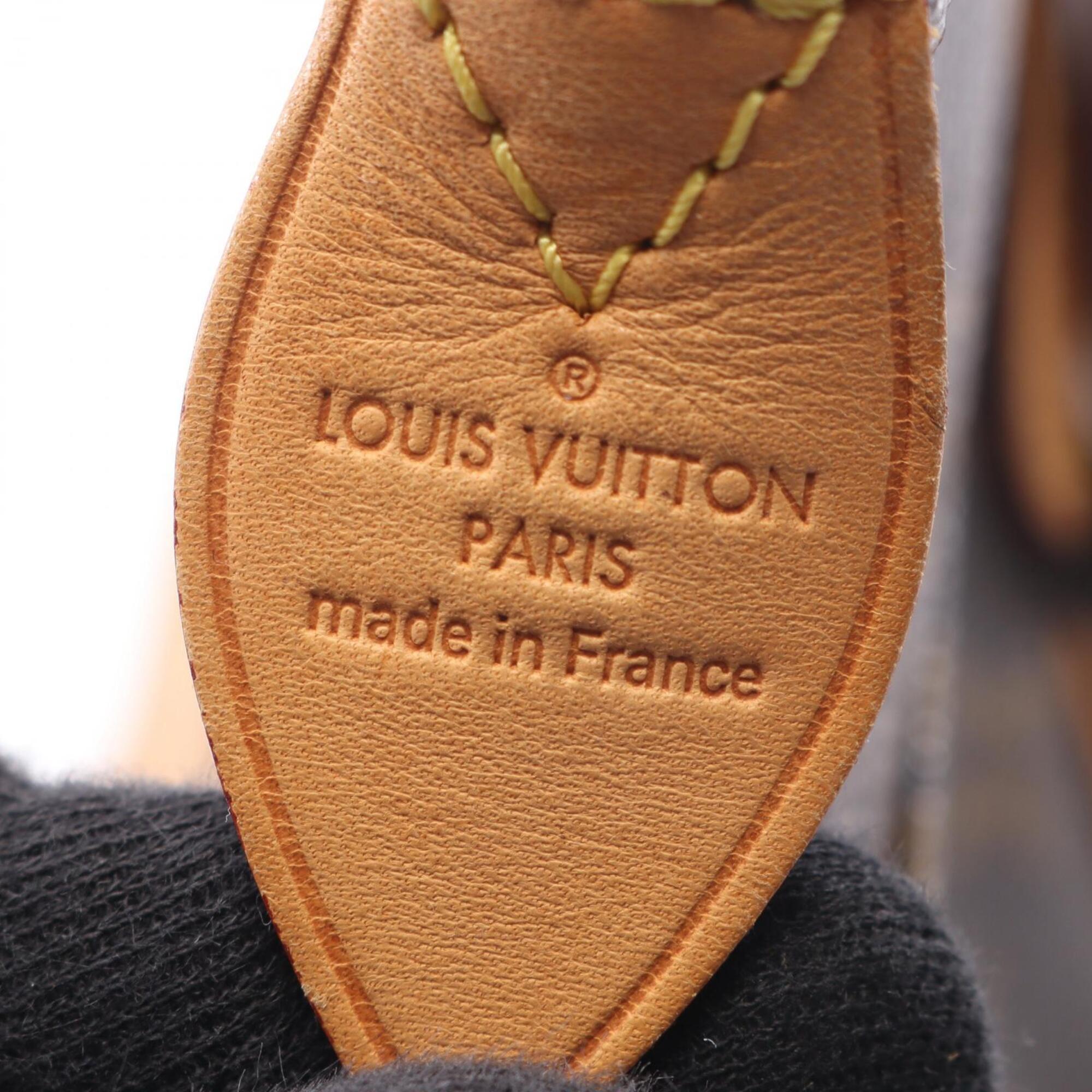 Louis Vuitton Brown Coated Canvas Leather Handbag Tote Bag (Pre-Owned)