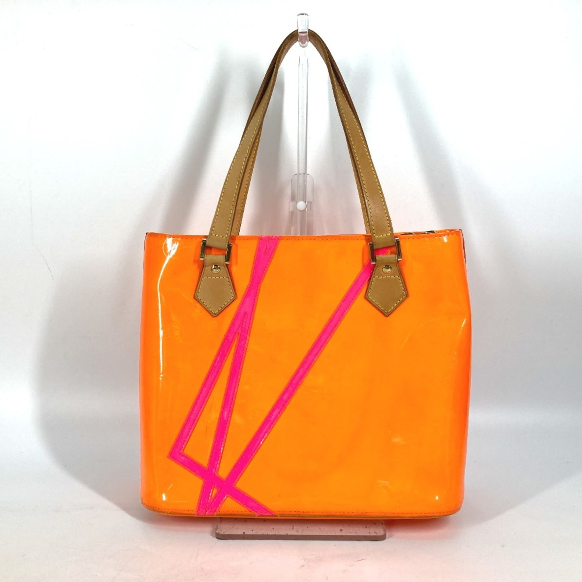 Louis Vuitton Monogram Vernis Orange Pink Monogram Vernis Shoulder Bag Tote Bag (Pre-Owned)