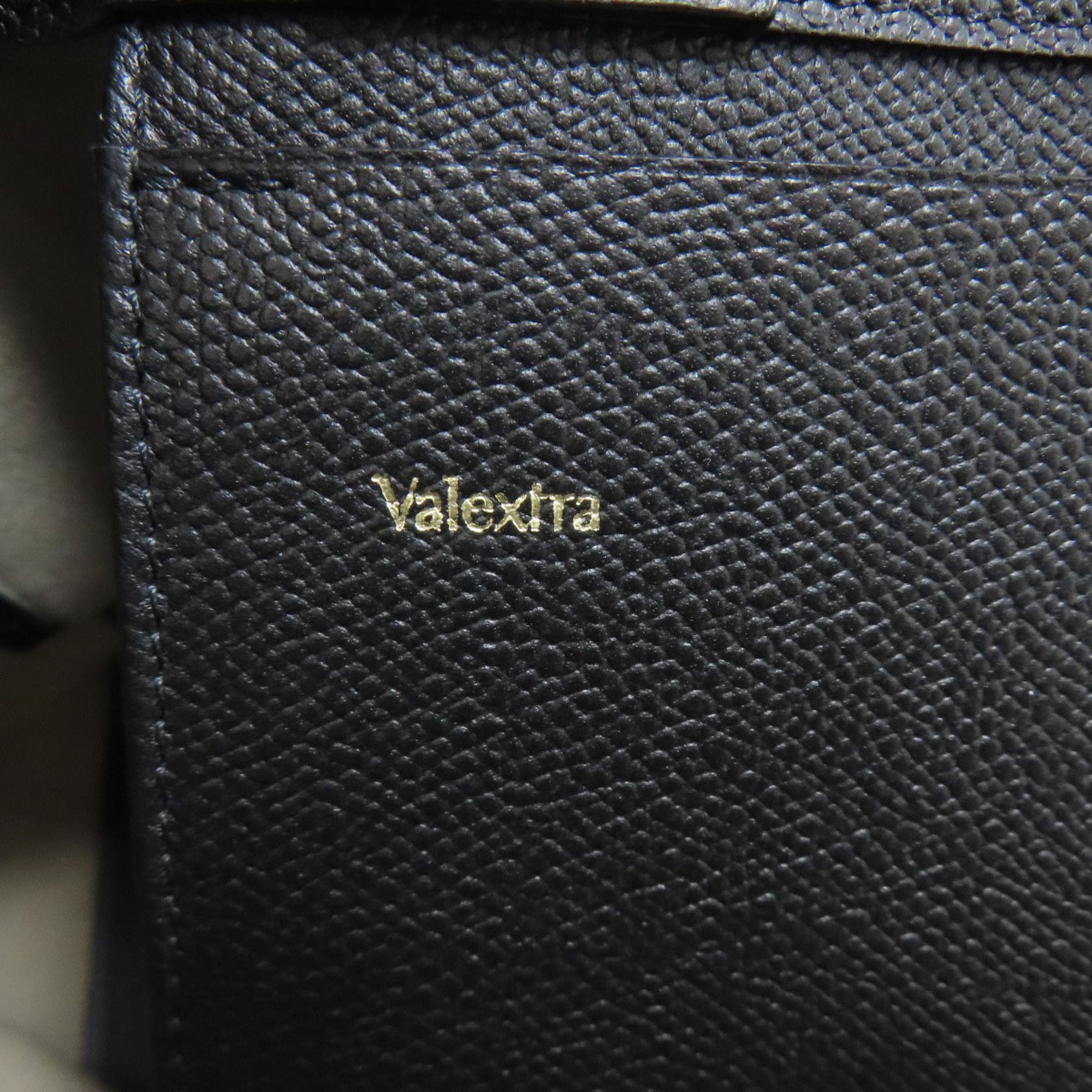Valextra Black Navy White Canvas Tote Bag (Pre-Owned)
