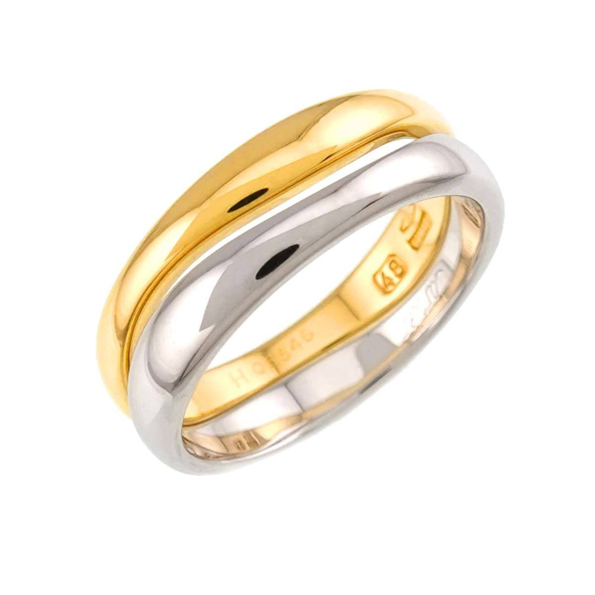 Cartier Yellow Gold (18K) White Gold (18K) Band Ring (Pre-Owned)