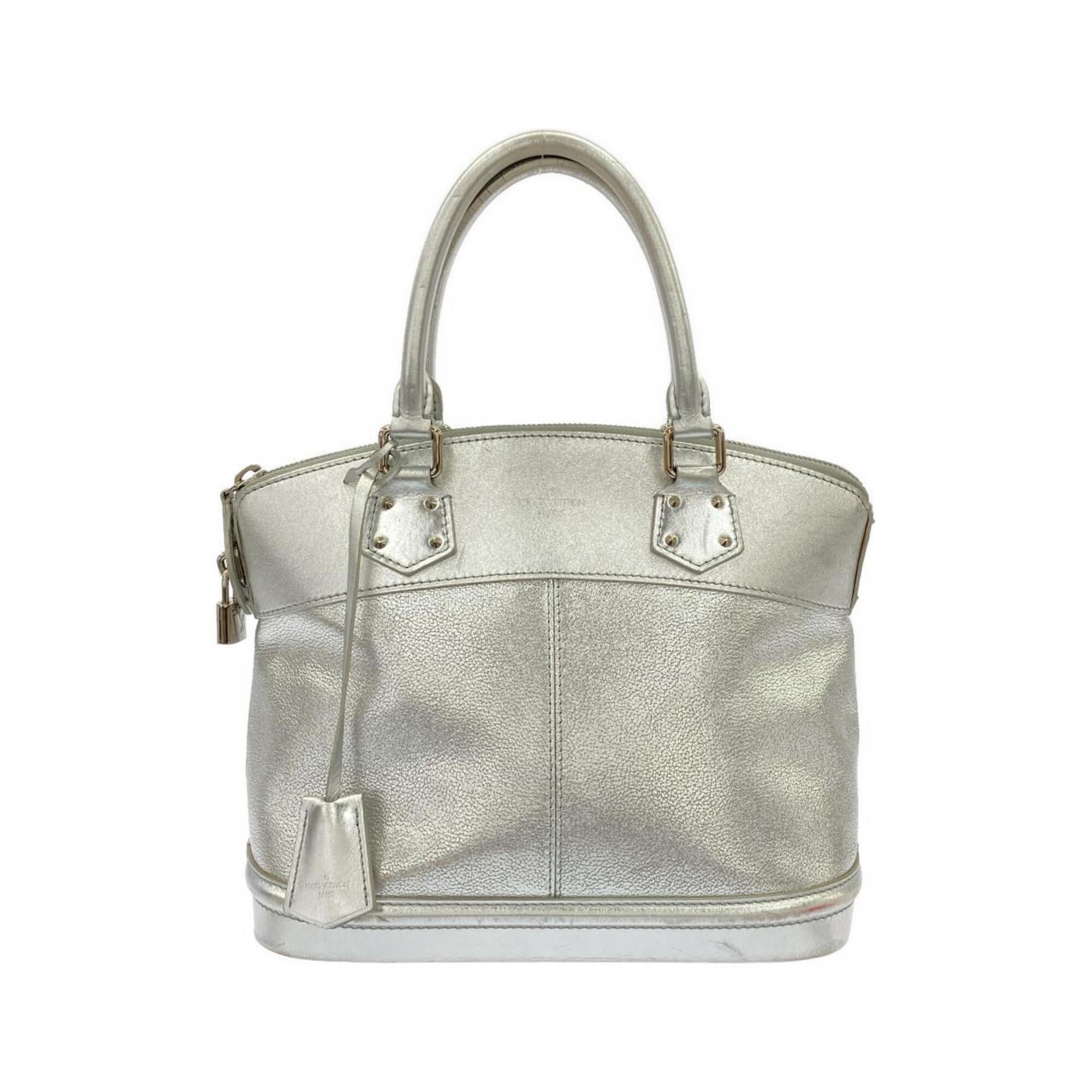 Louis Vuitton Silver Leather Handbag (Pre-Owned)