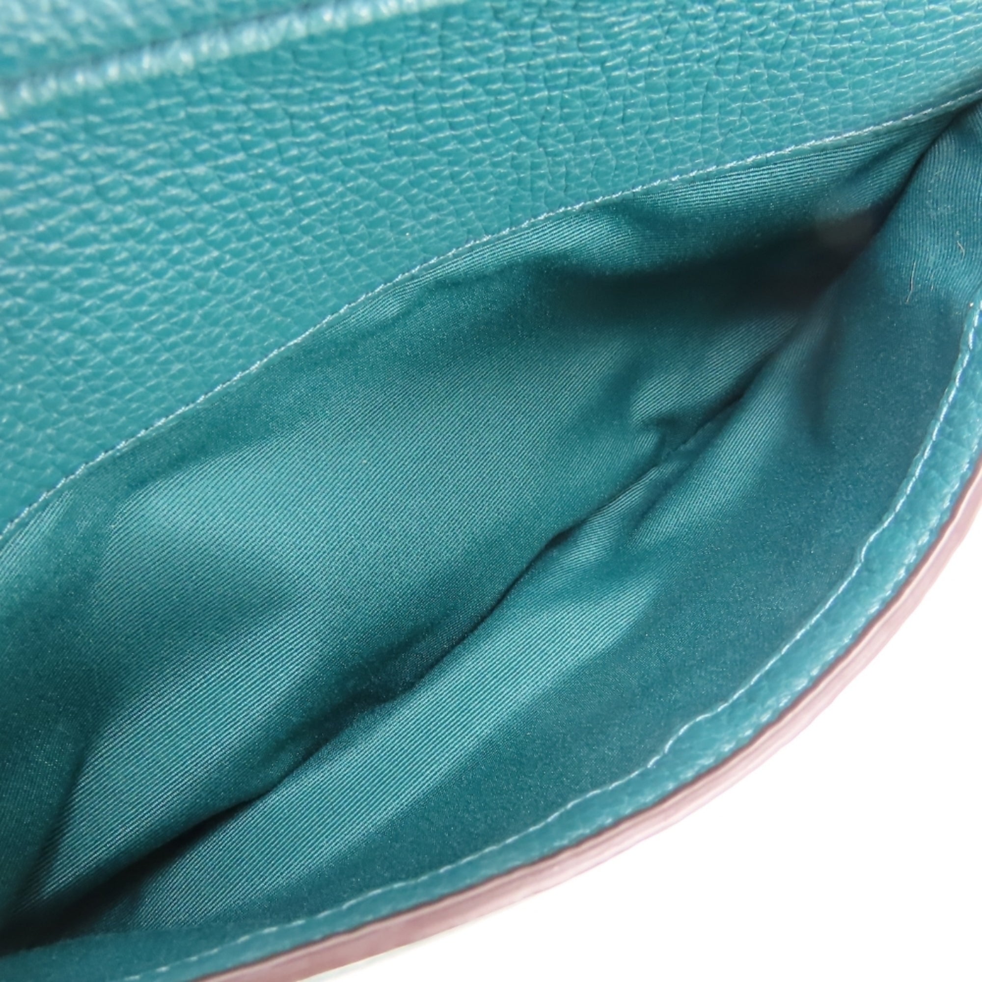 Coach Green Purple Blue Leather Shoulder Bag (Pre-Owned)