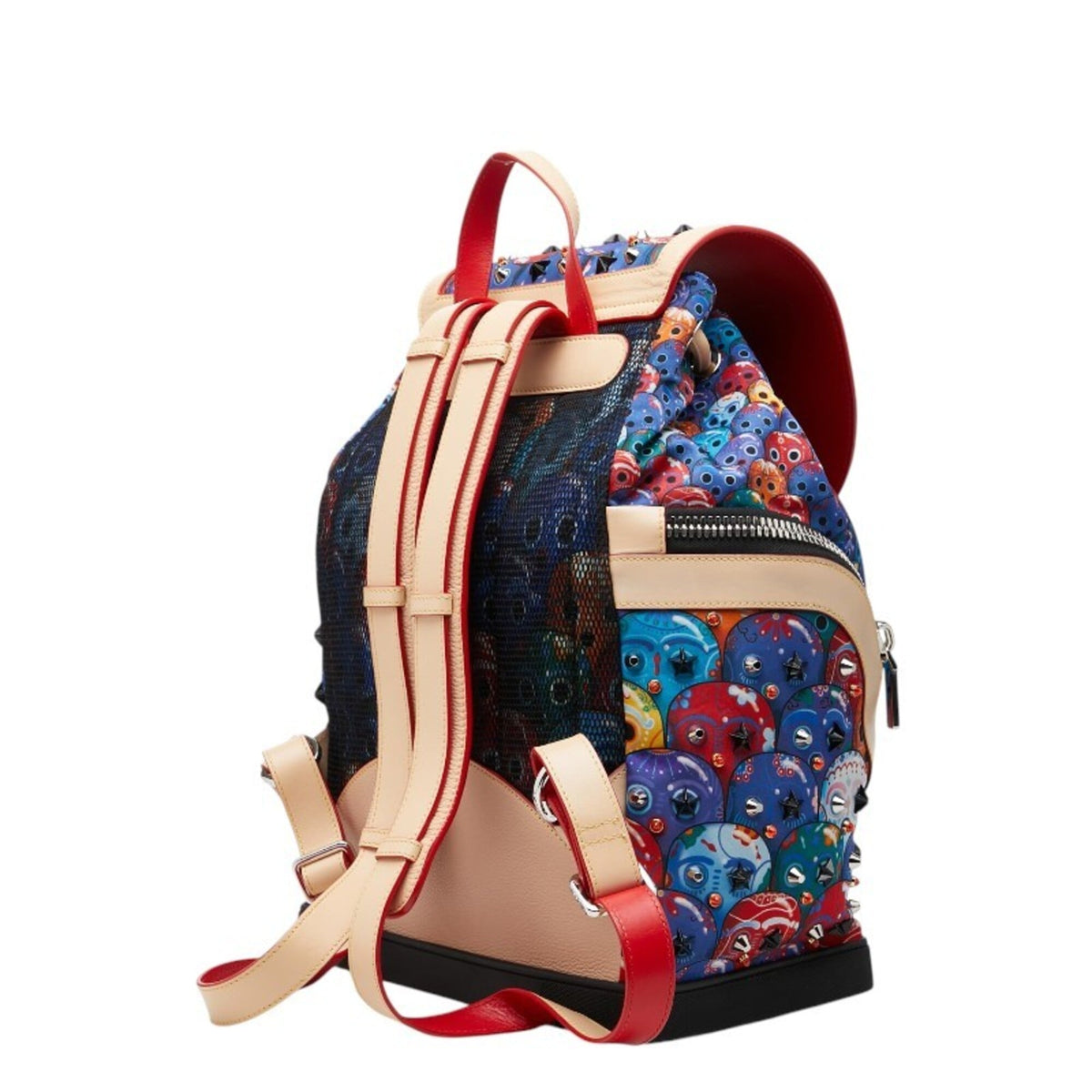 Christian Louboutin Multi-Color Nylon Leather Rubber Backpack (Pre-Owned)