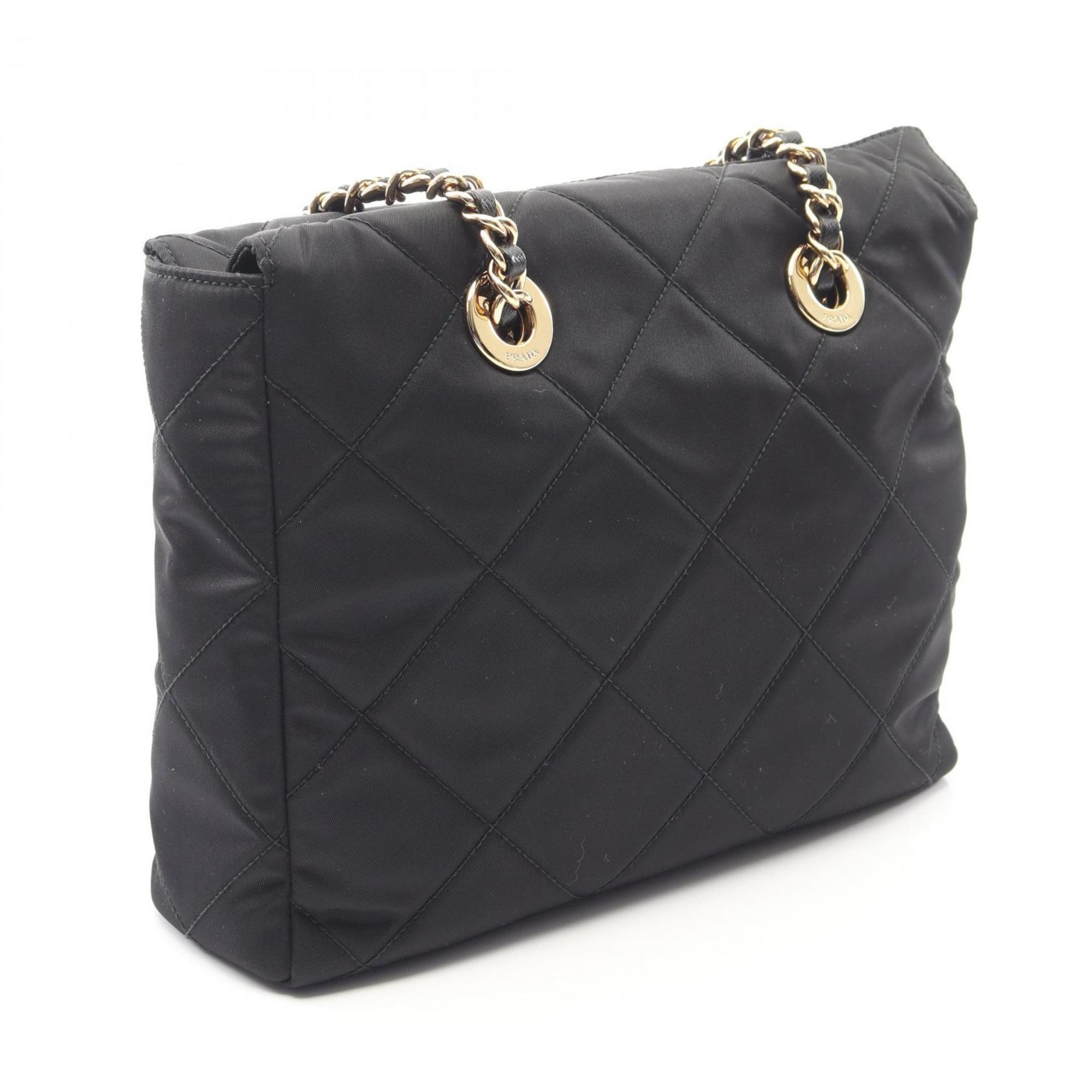 Prada Black Nylon Saffiano Handbag Shoulder Bag (Pre-Owned)