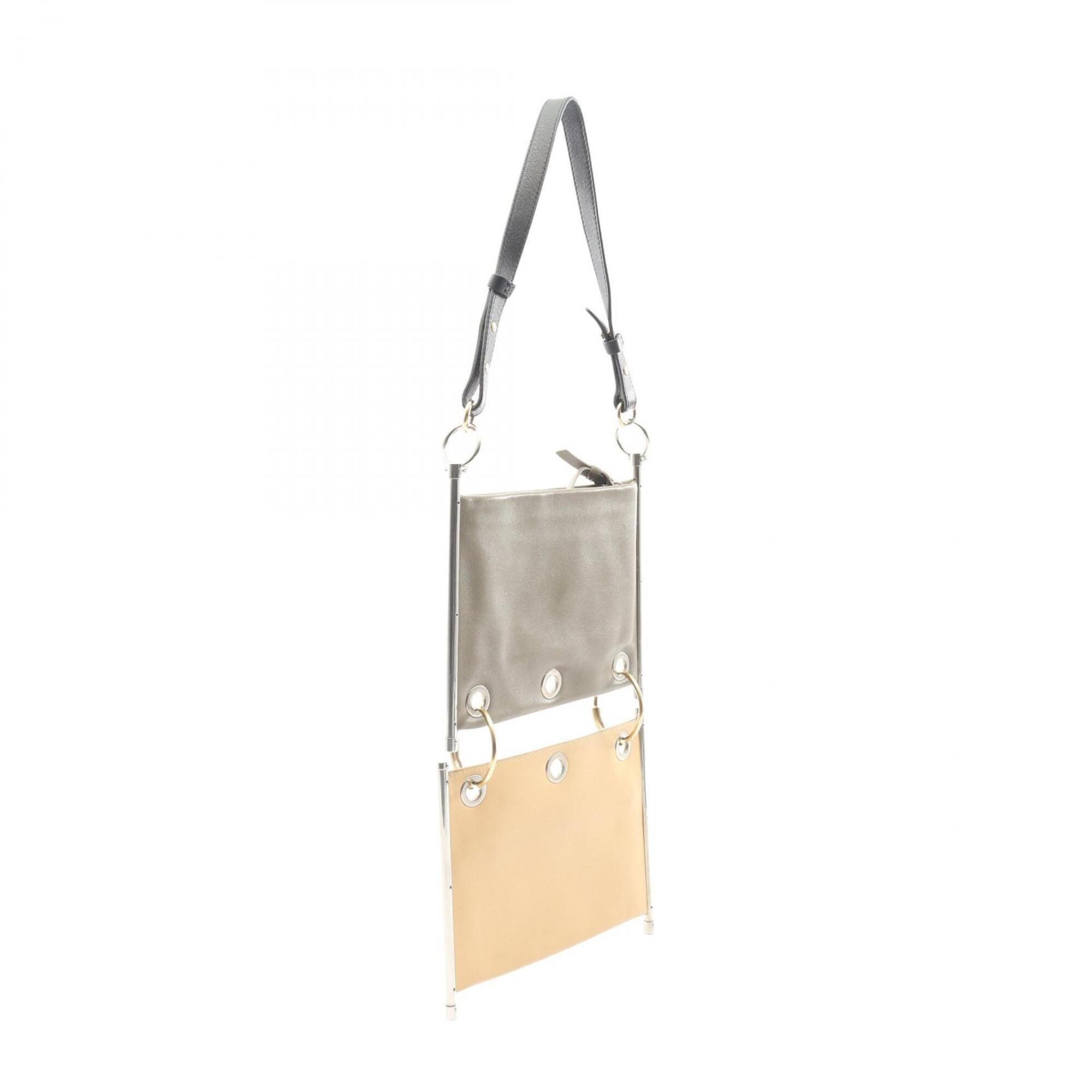 Chloé Beige Khaki Leather Handbag Shoulder Bag (Pre-Owned)