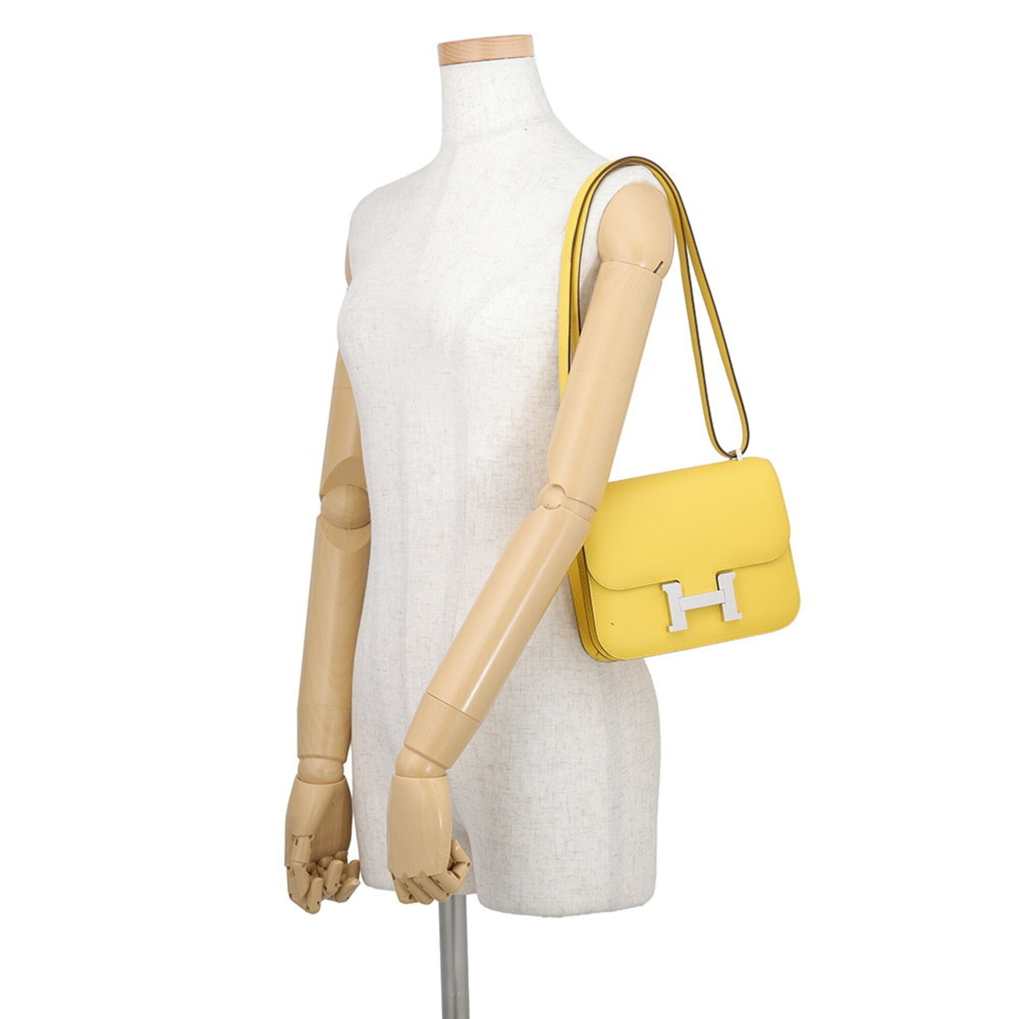 Hermes Yellow Epsom Leather Shoulder Bag (Pre-Owned)