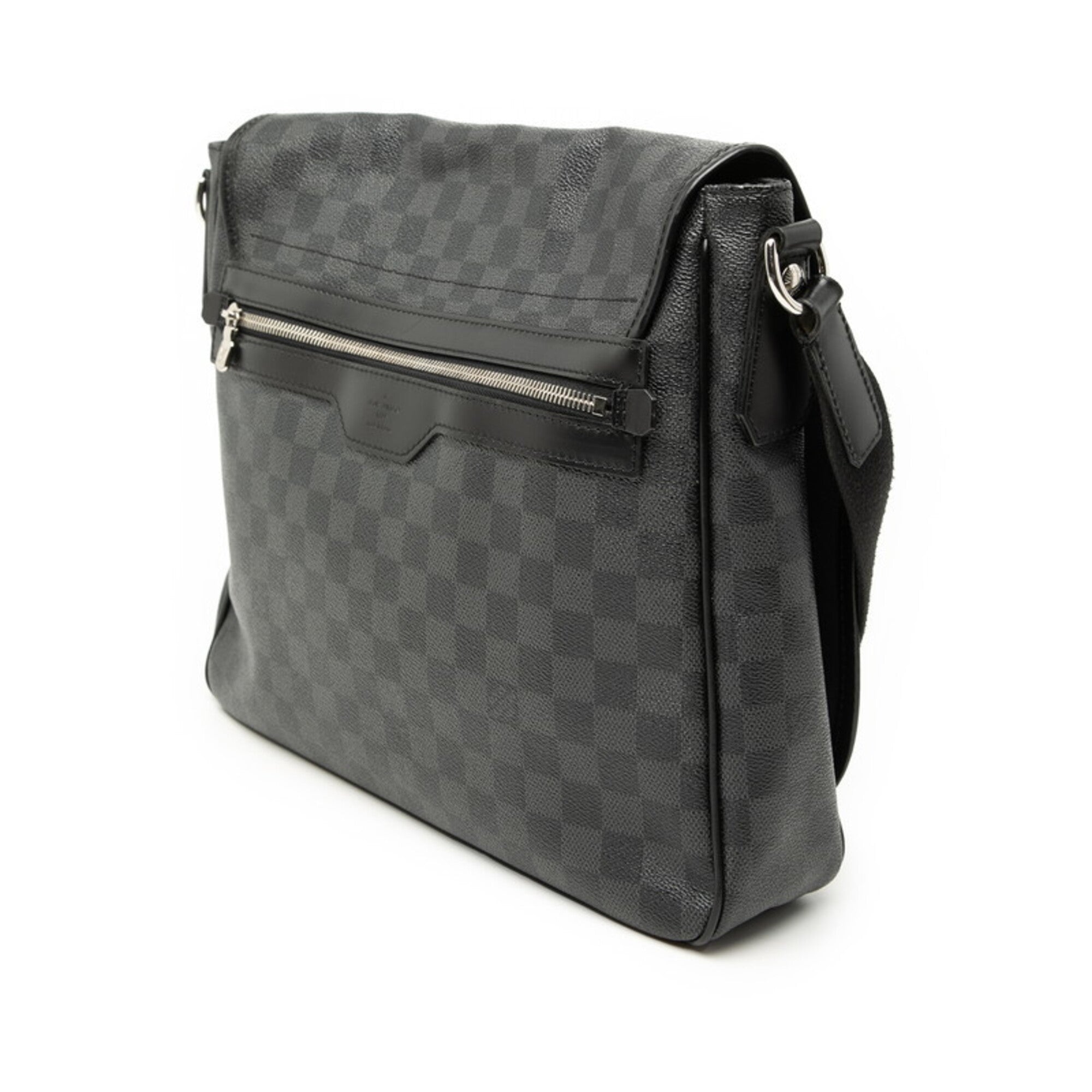 Louis Vuitton Damier Black Pvc Leather Shoulder Bag (Pre-Owned)