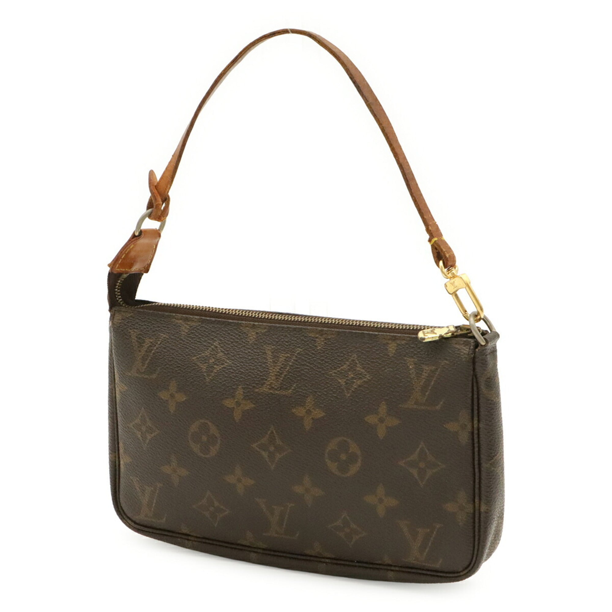 Louis Vuitton Brown Monogram Canvas Handbag Pochette Pouch (Pre-Owned)