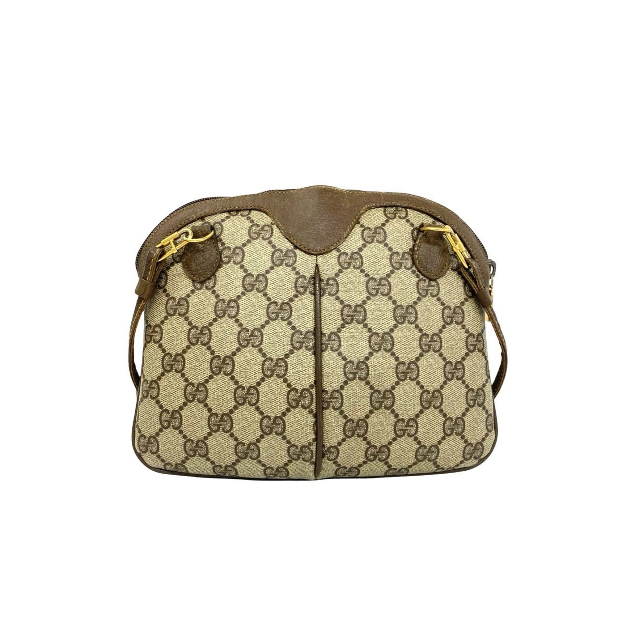 Gucci Brown Green Red Color Leather Pvc Pochette Shoulder Bag (Pre-Owned)