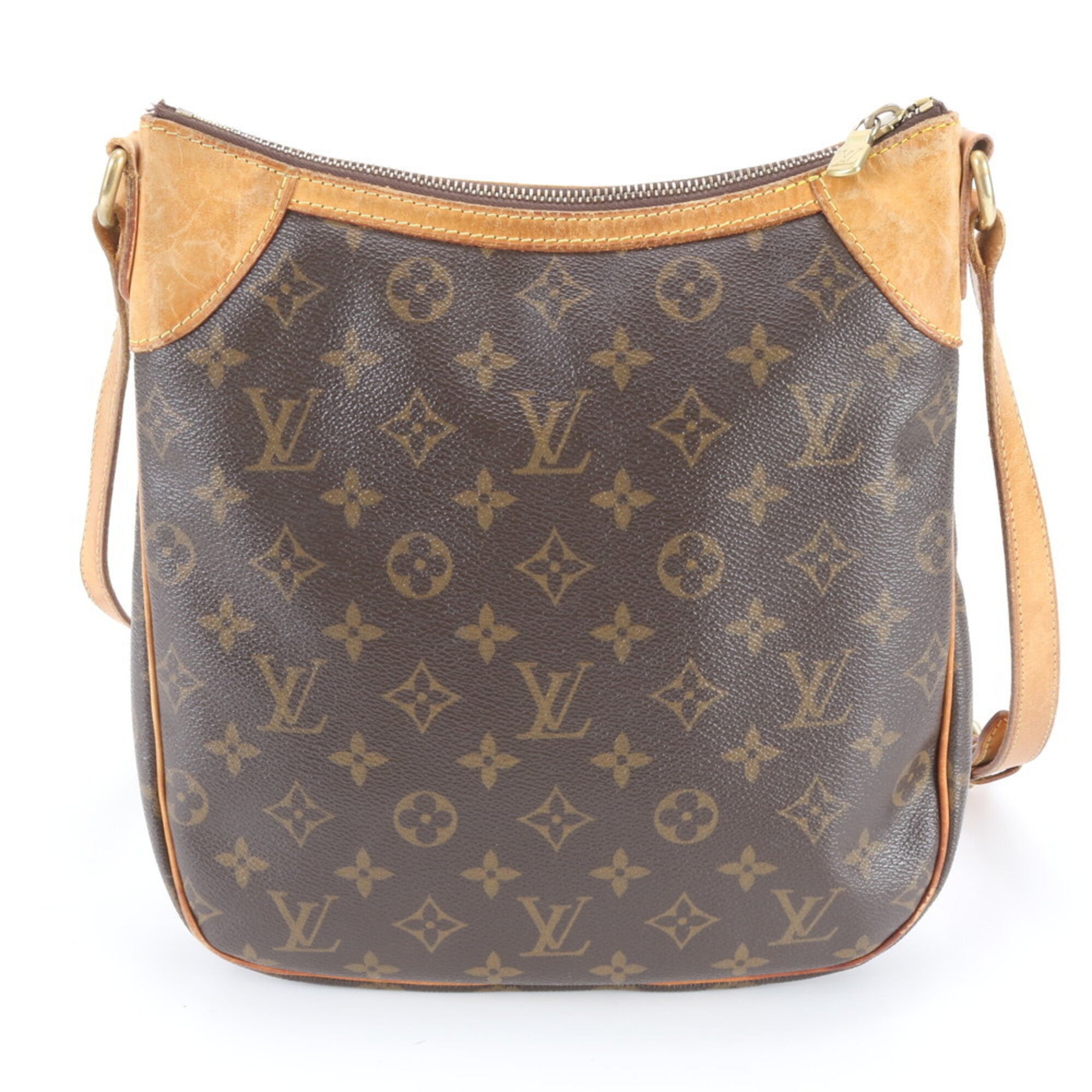 Louis Vuitton Brown Coated Canvas Leather Shoulder Bag (Pre-Owned)