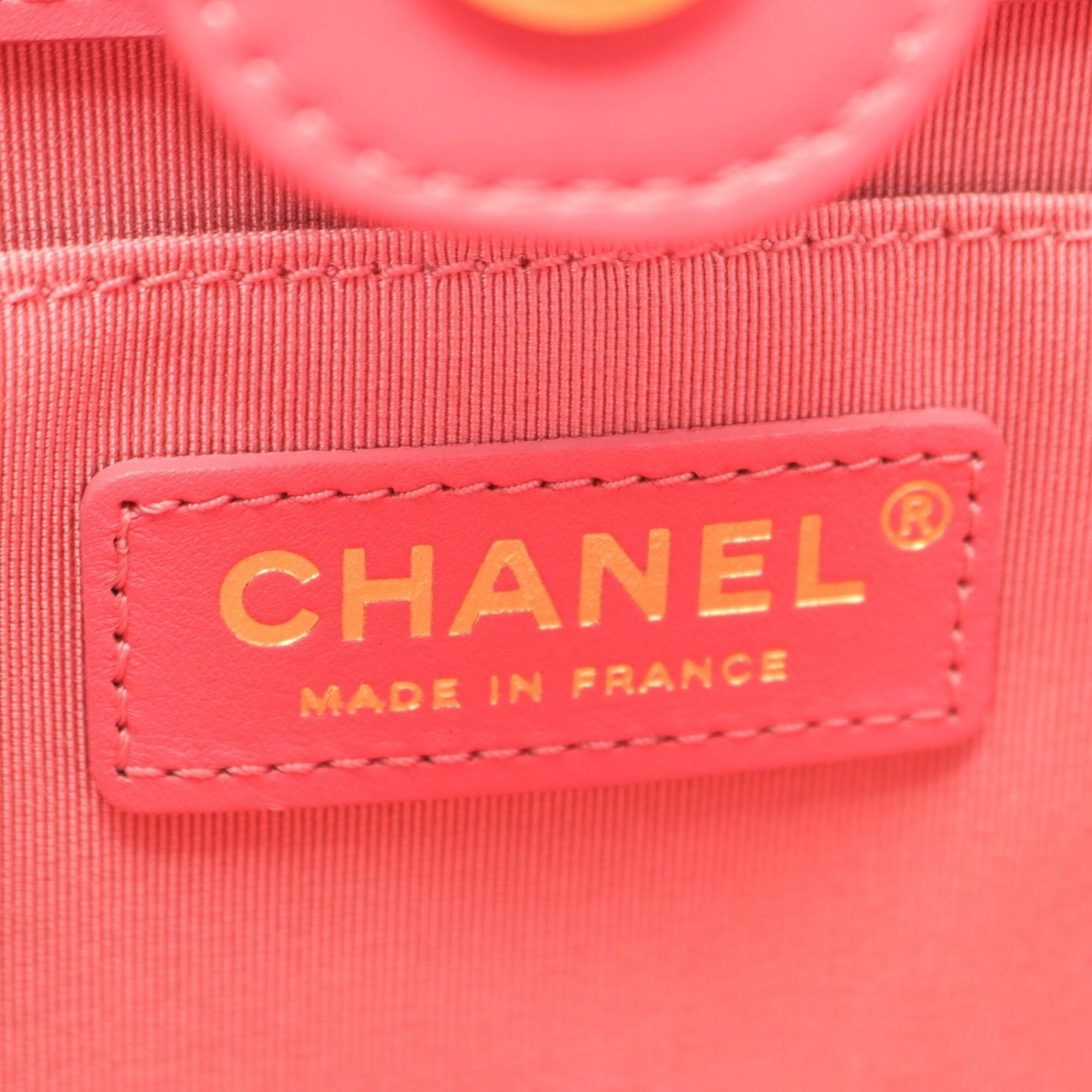 Chanel Pink Leather Handbag Shoulder Bag (Pre-Owned)