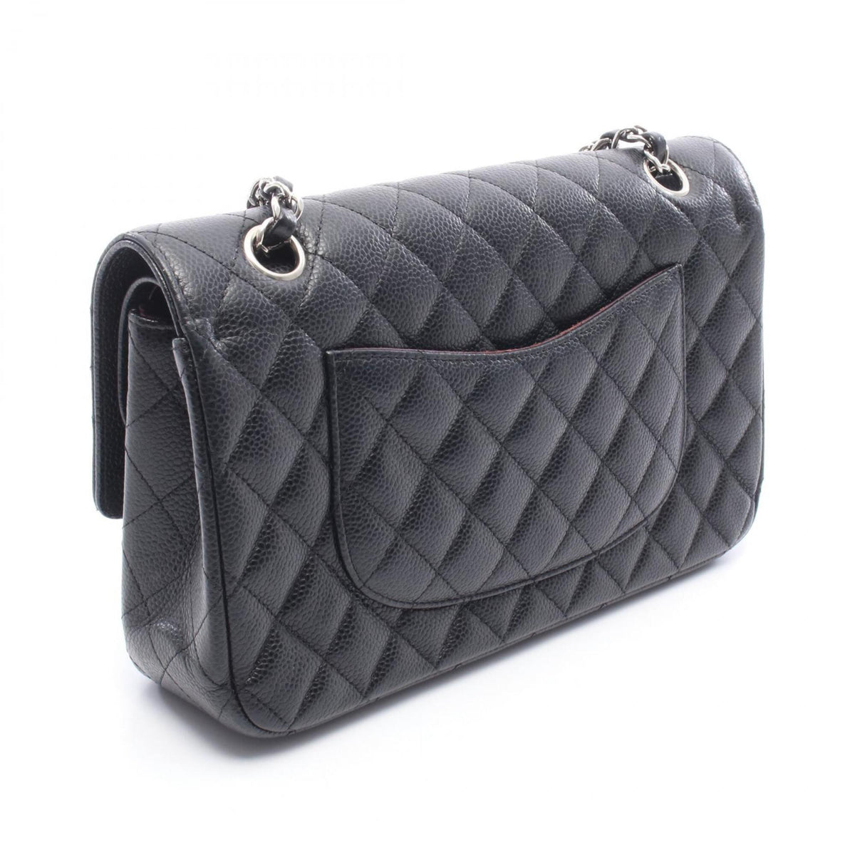 Chanel Black Grained Calfskin Handbag Shoulder Bag (Pre-Owned)