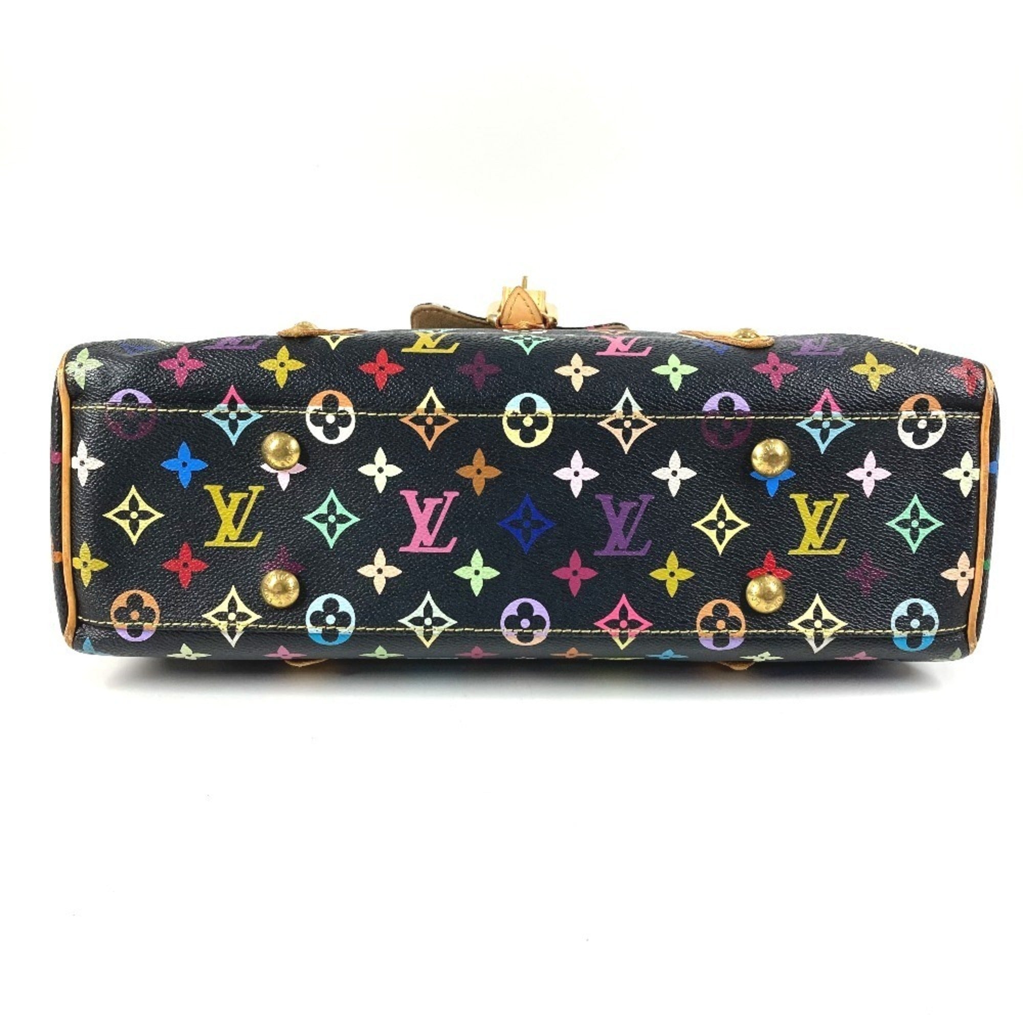 Louis Vuitton Black Multi-Color Noir Monogram Multicolore Canvas Shoulder Bag Tote Bag (Pre-Owned)