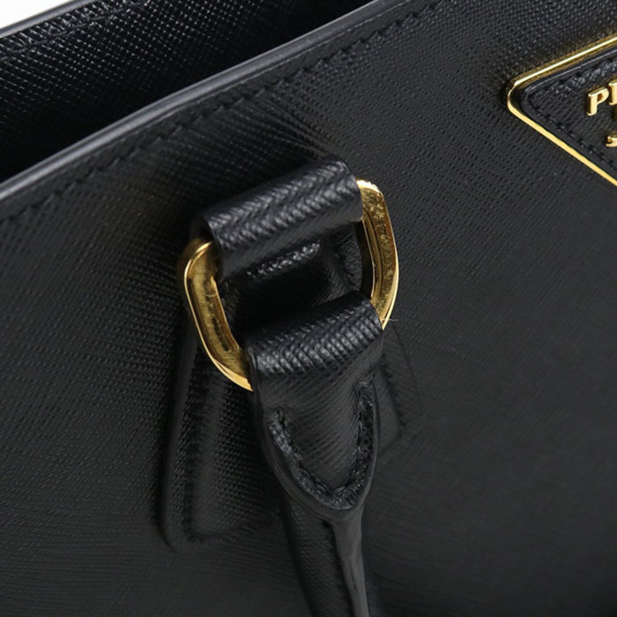 Prada Black Leather Tote Bag (Pre-Owned)