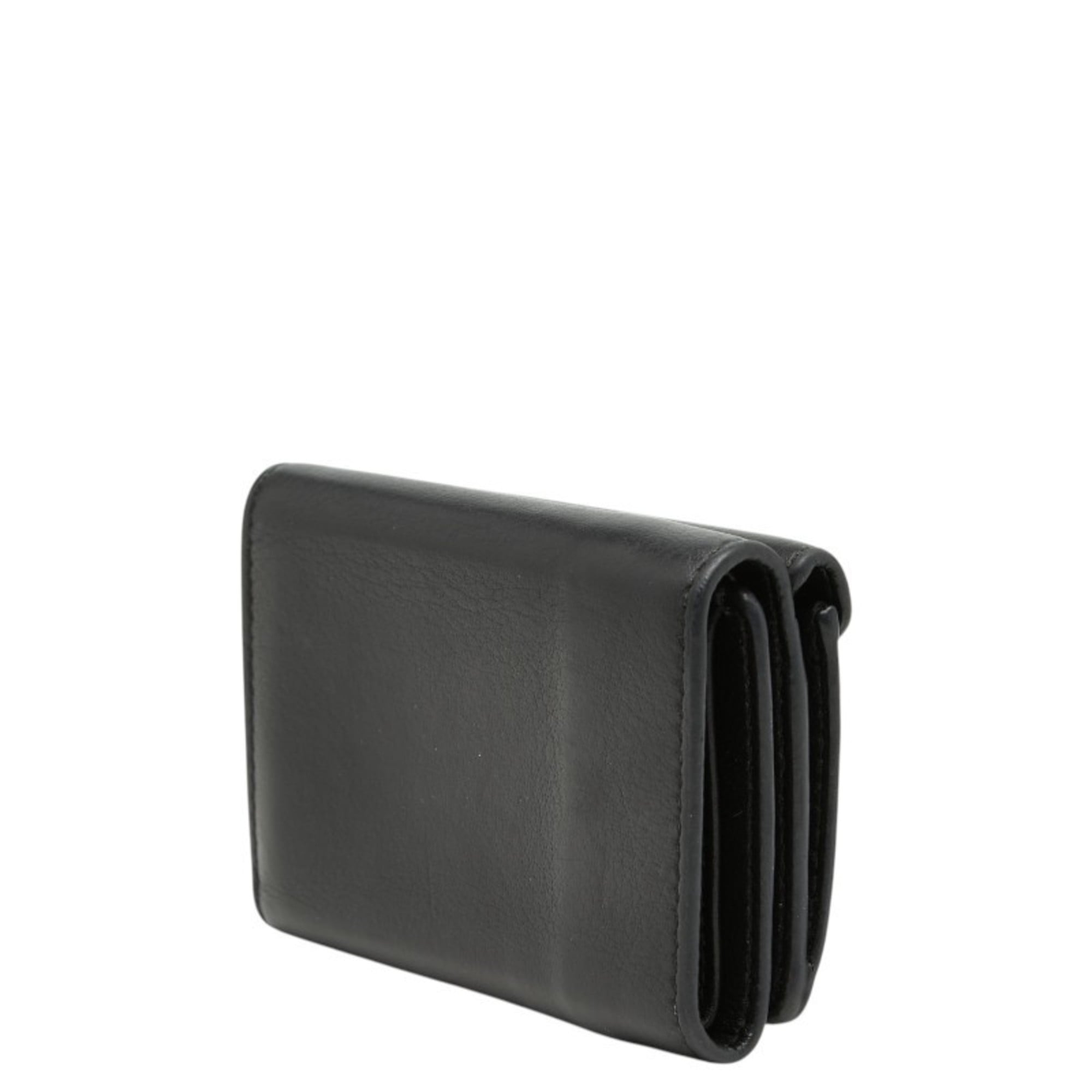 Balenciaga Black Leather Wallet (Tri-Fold) (Pre-Owned)