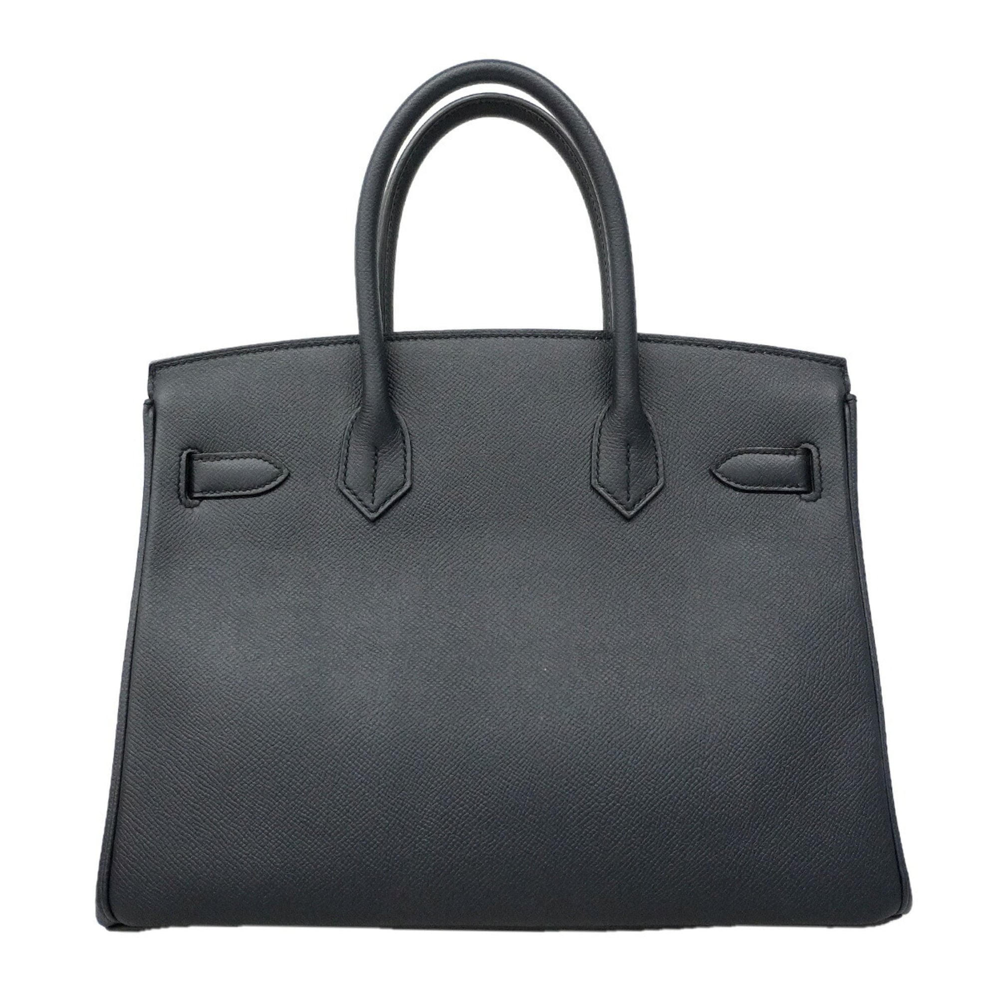 Hermes Blue Nuit Leather Handbag (Pre-Owned)