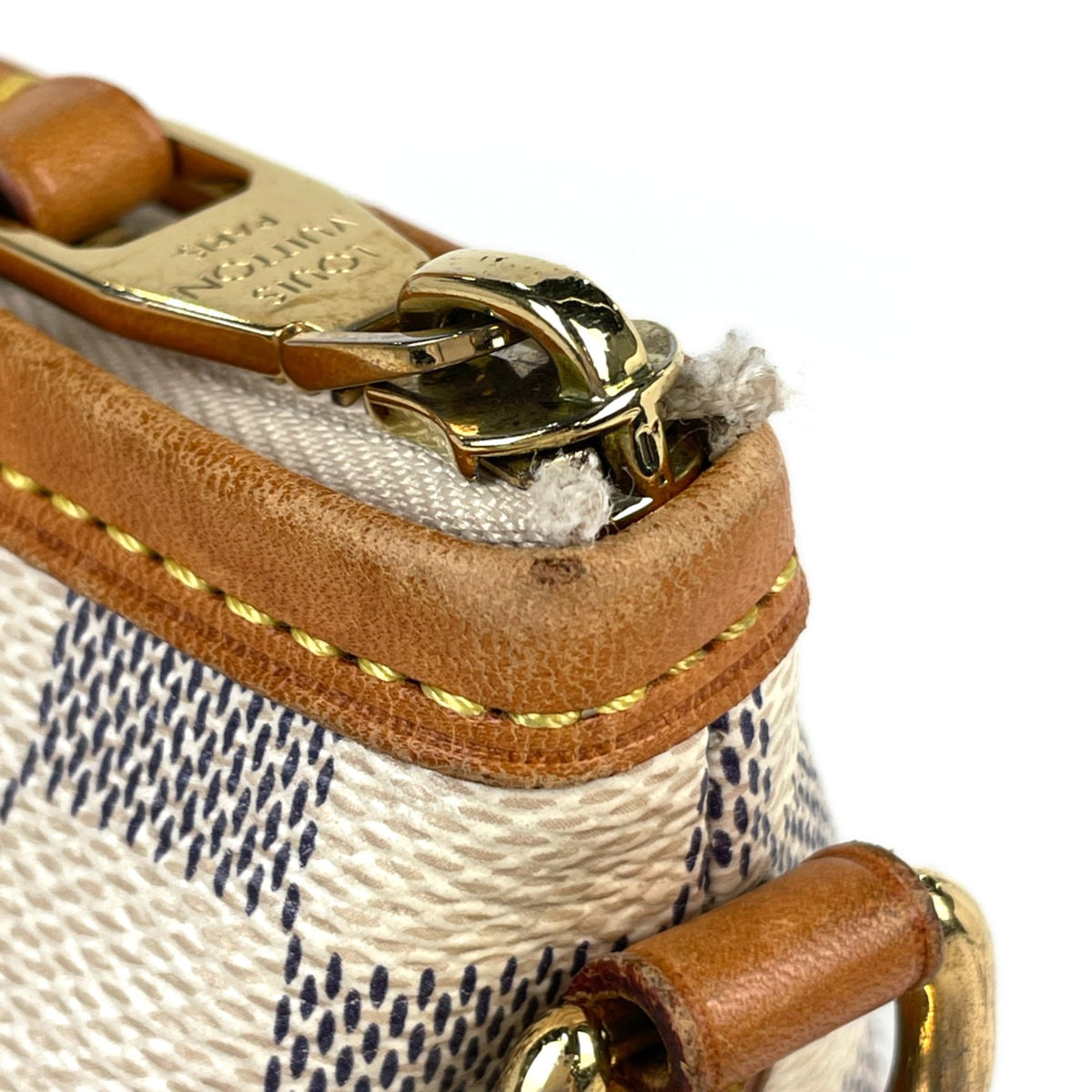Louis Vuitton White Damier Azur Handbag (Pre-Owned)
