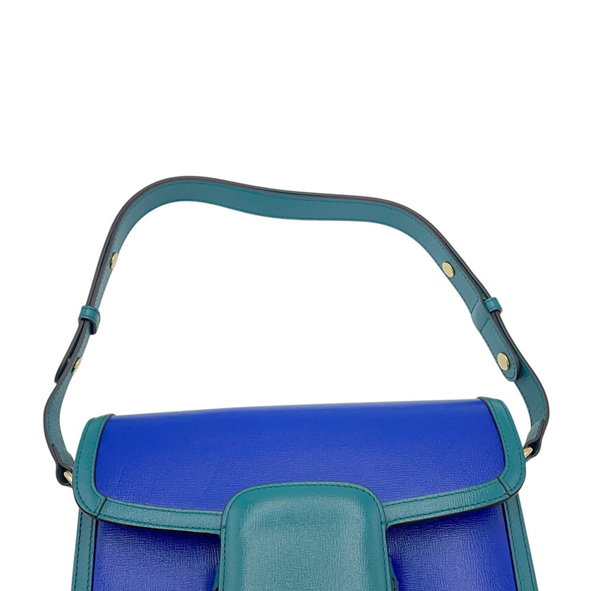Gucci Blue Leather Handbag Shoulder Bag (Pre-Owned)