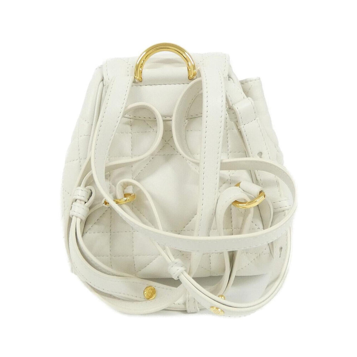 Christian Dior White Leather Backpack (Pre-Owned)