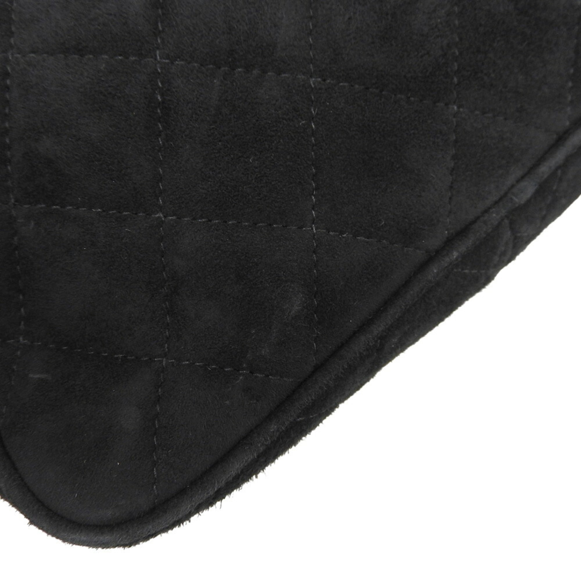 Chanel Black Suede Shoulder Bag (Pre-Owned)
