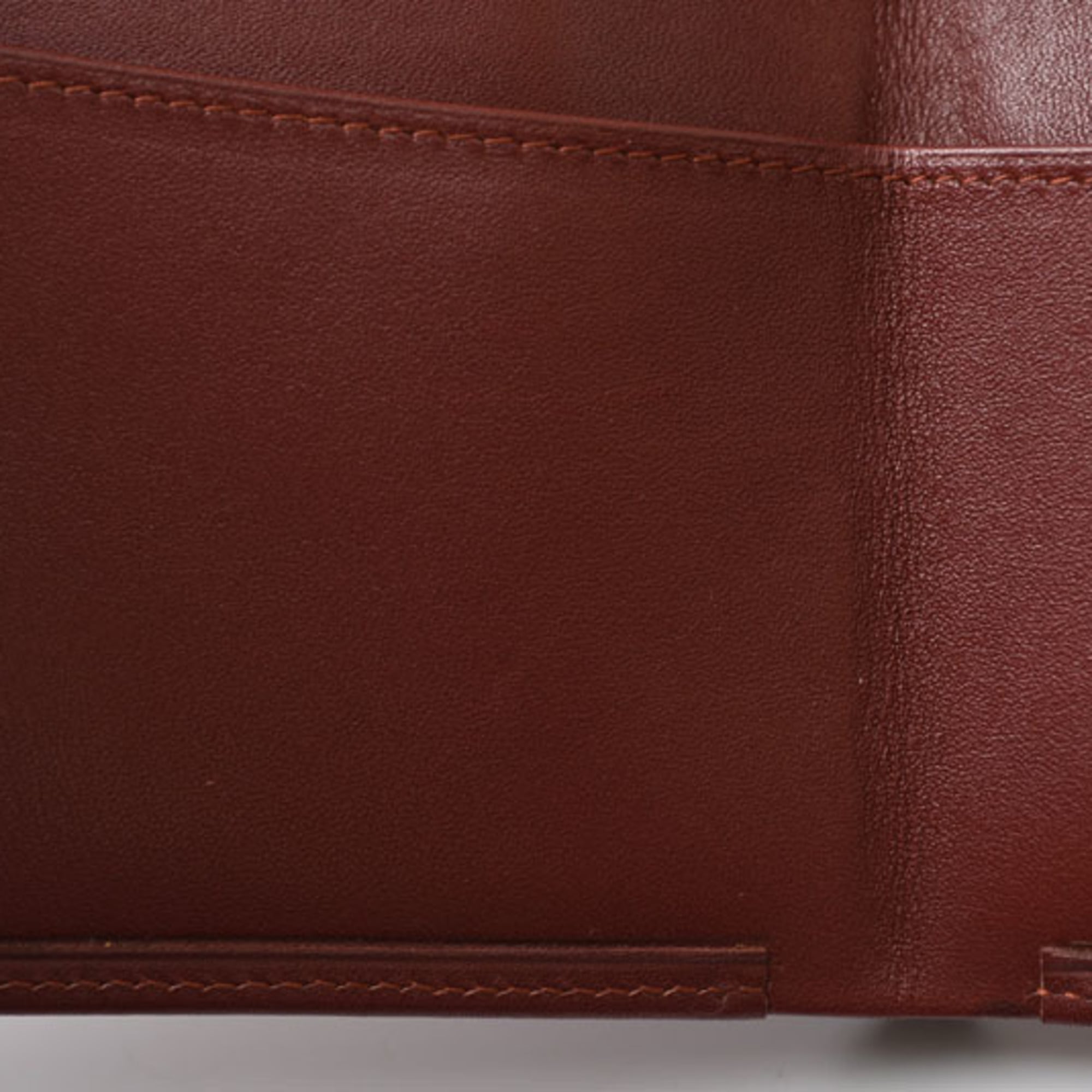 Cartier Bordeaux Leather Wallet (Bi-Fold) (Pre-Owned)