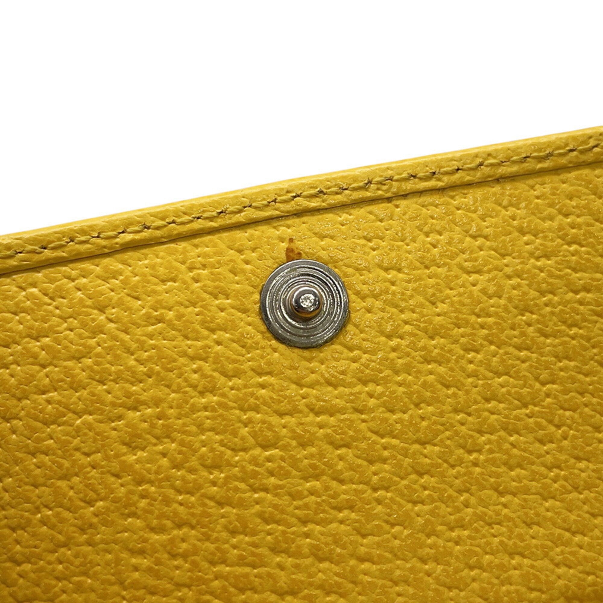 Fendi Zucca Yellow Nylon Canvas Leather Wallet (Tri-Fold) (Pre-Owned)
