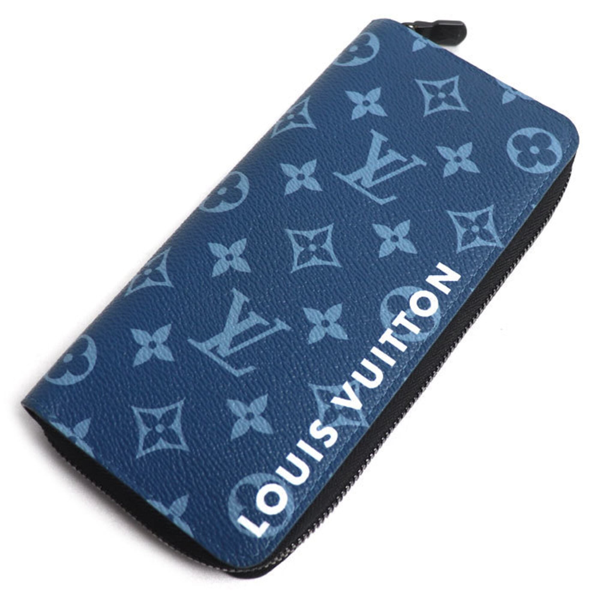 Louis Vuitton Blue Monogram Long Wallet (Bi-Fold) (Pre-Owned)